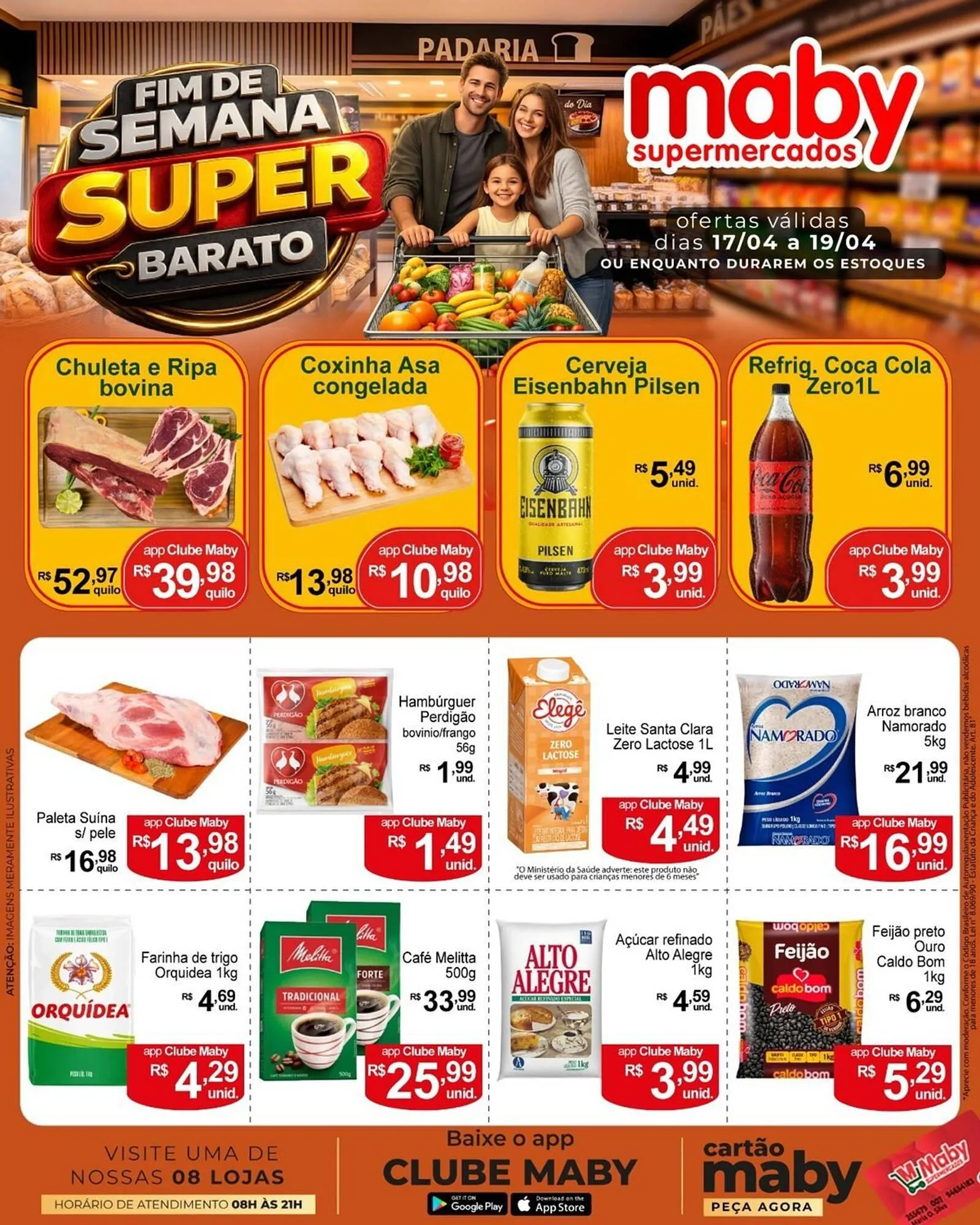 Encarte de Catálogo Maby Supermercados 17 de abril até 19 de abril 2026 - Pagina 1