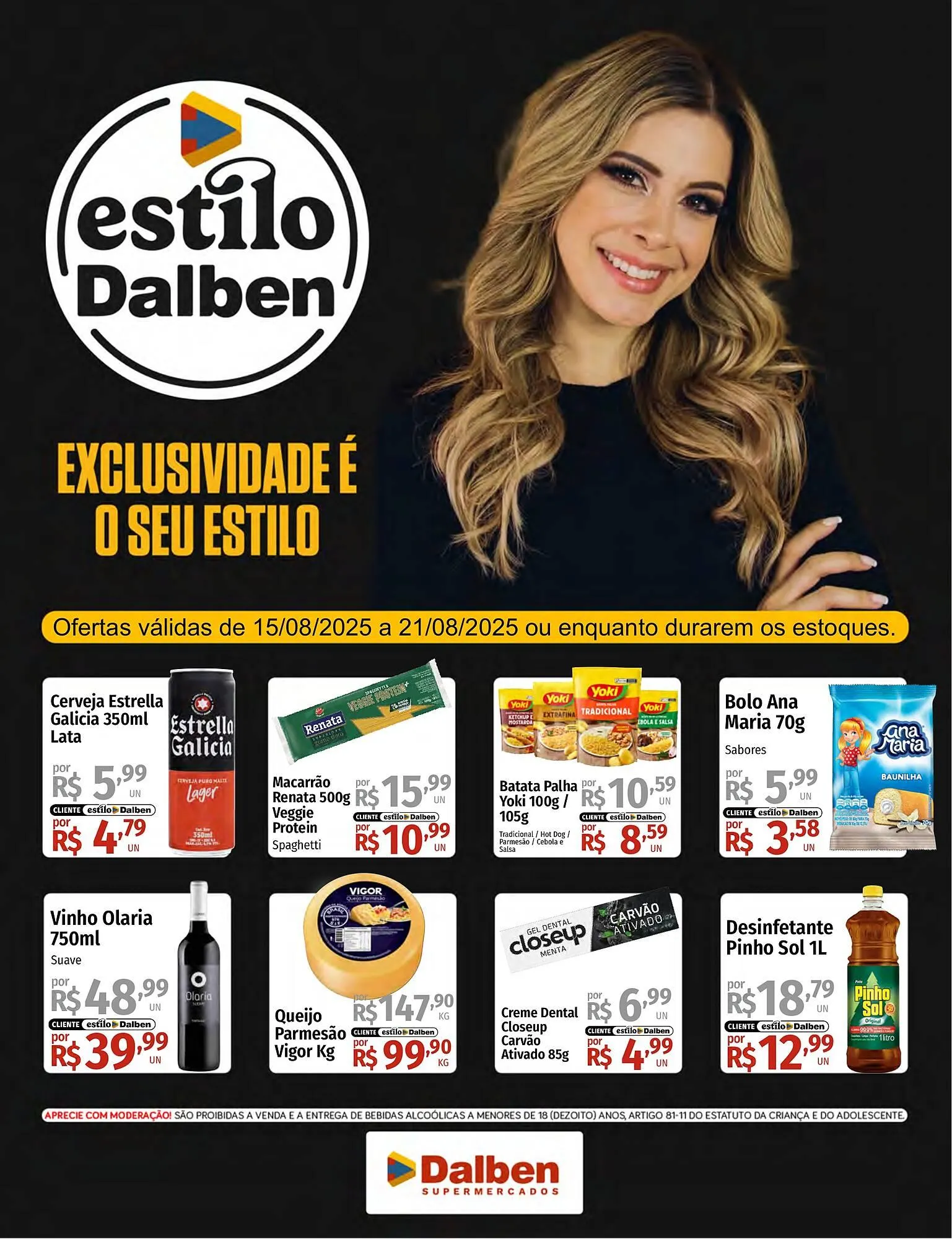 Encarte de Catálogo Supermercado Dalben 15 de agosto até 21 de agosto 2025 - Pagina 1