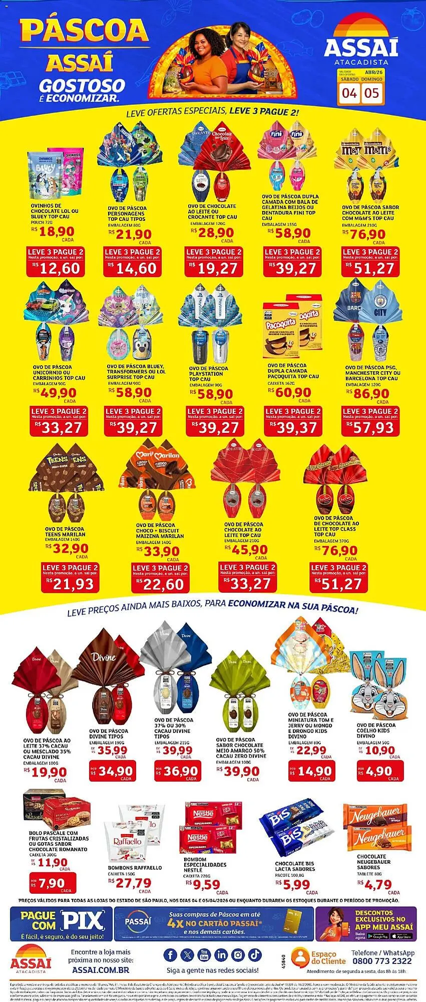 Encarte de Encarte Assaí Atacadista 4 de abril até 5 de abril 2026 - Pagina 1