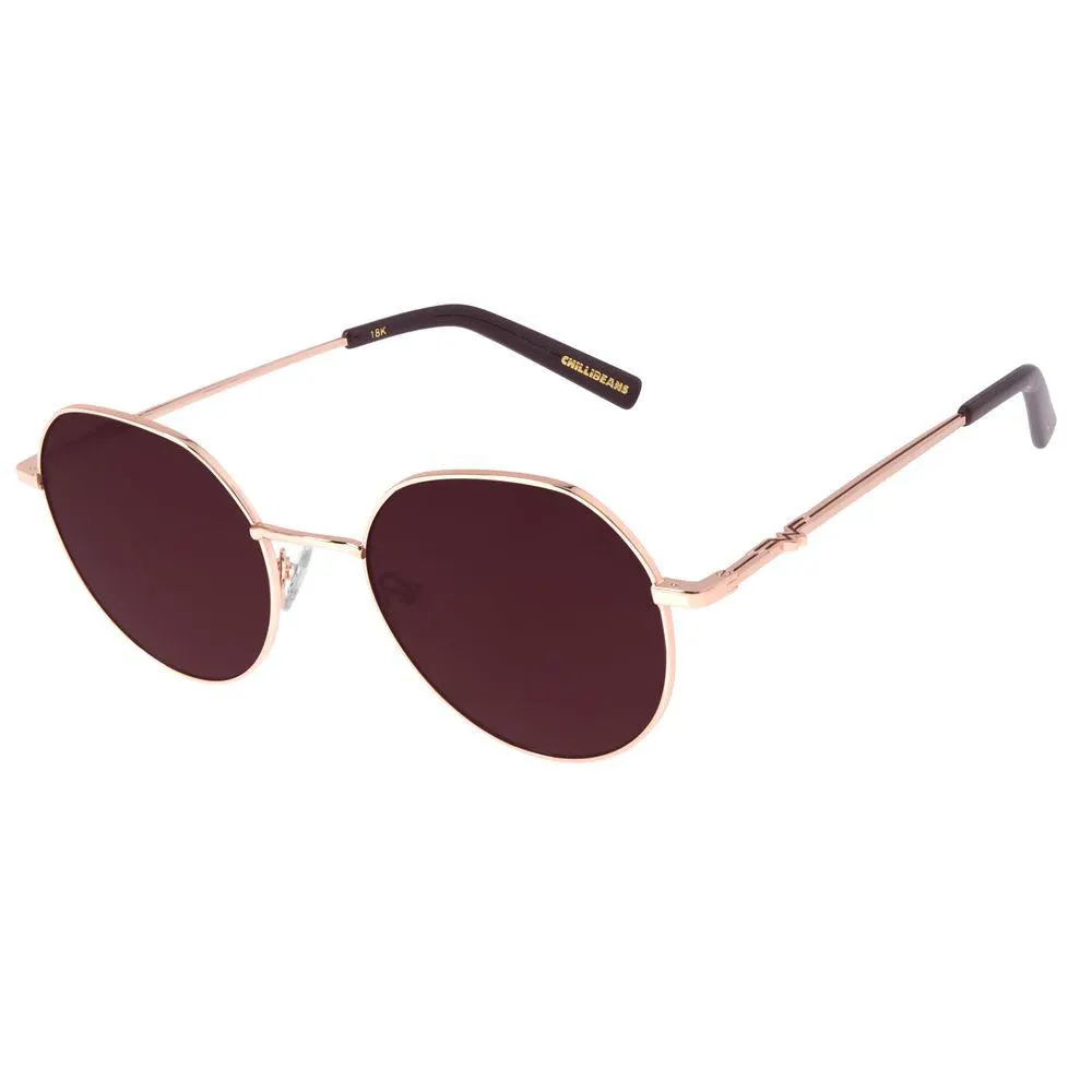 Óculos de Sol Feminino DC Comics Wonder Woman Rosé Banhado a Ouro - OC.MT.3407.1795 M