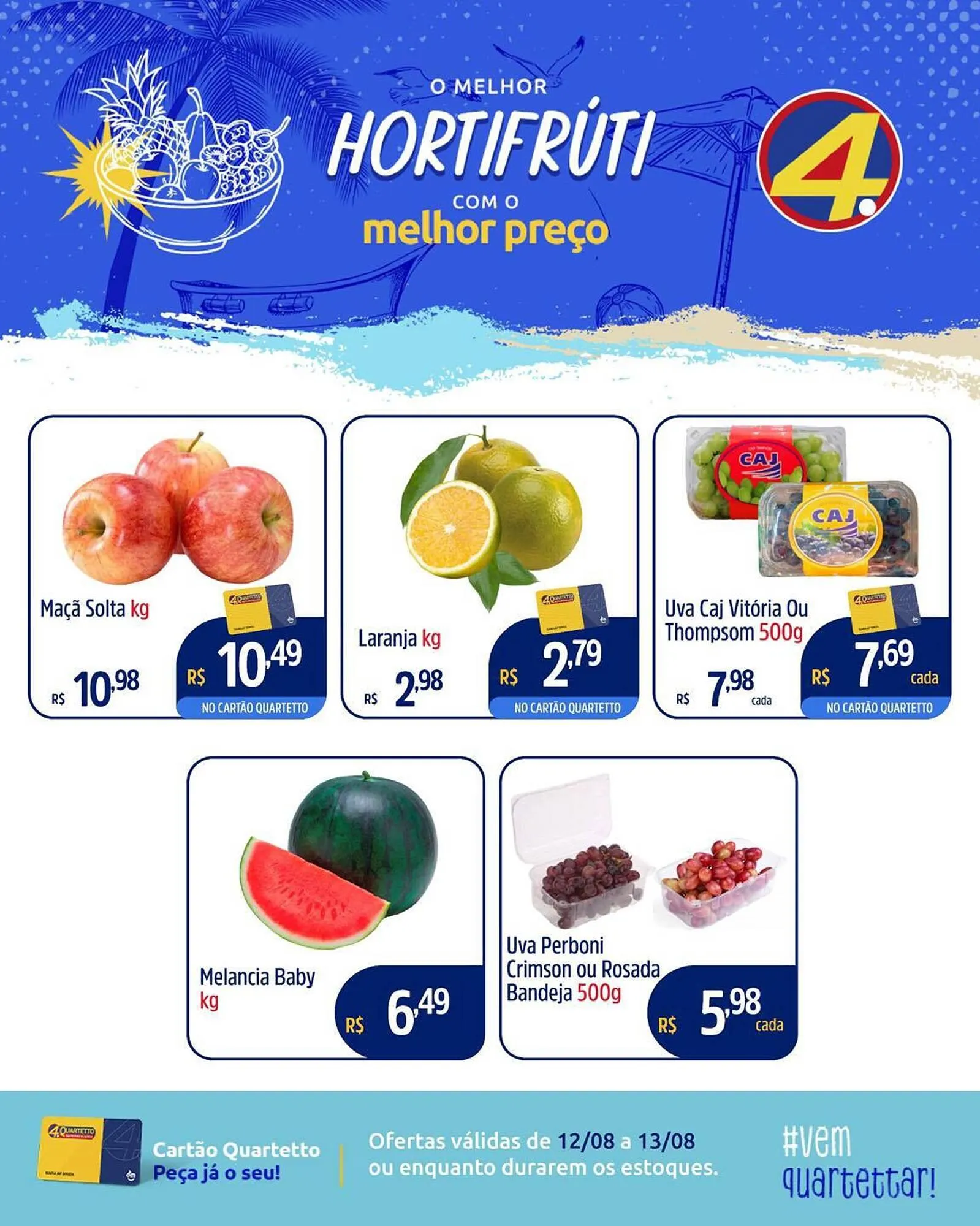 Encarte de Catálogo Quartetto Supermercados 12 de agosto até 13 de agosto 2025 - Pagina 2