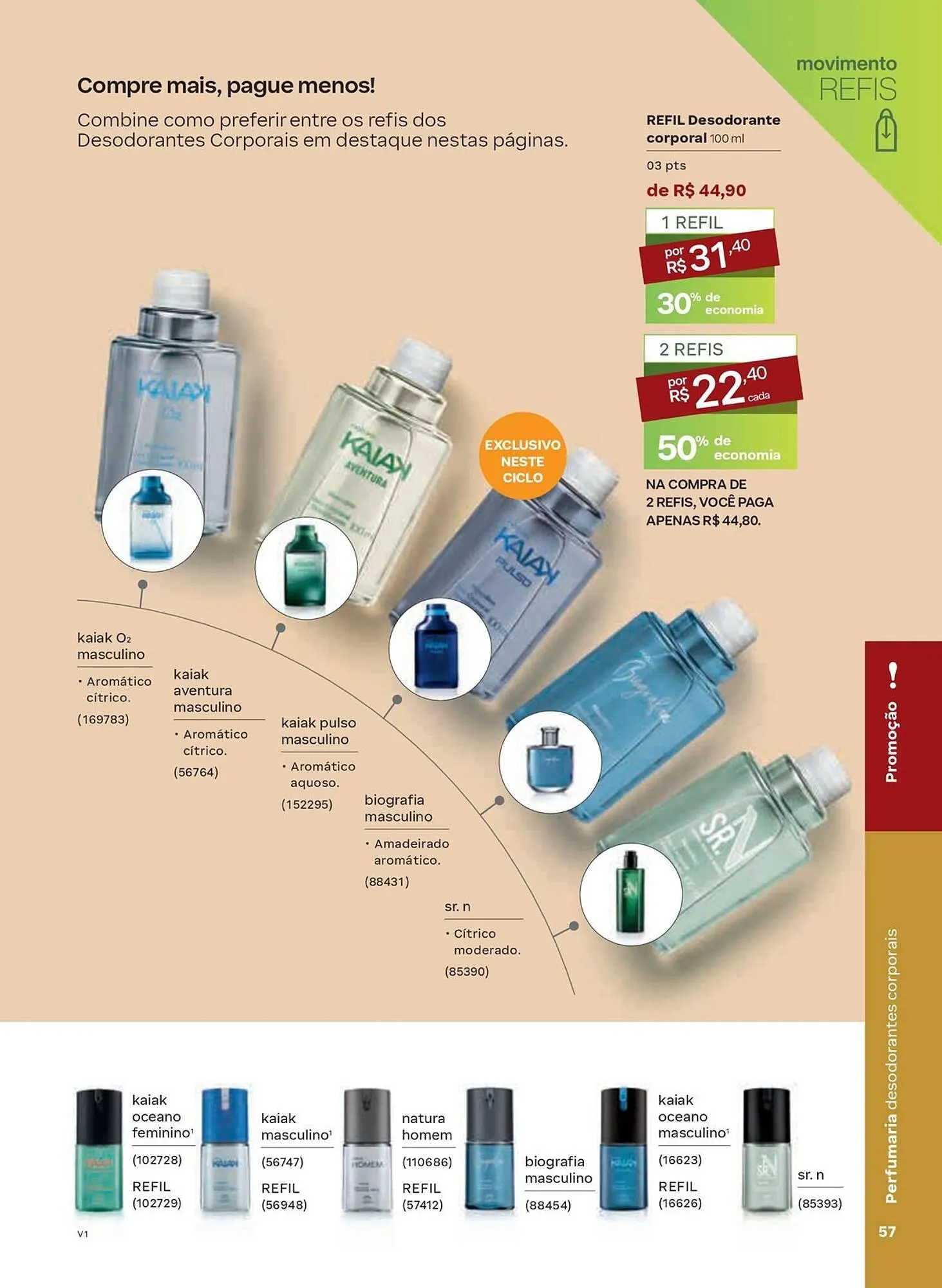 Encarte de Catálogo Natura 1 de janeiro até 31 de janeiro 2026 - Pagina 57