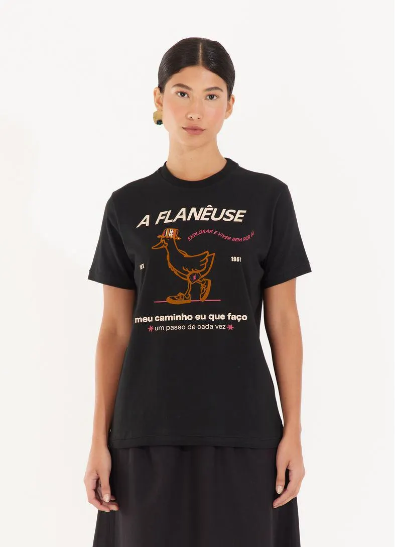 T-shirt classic pato preto