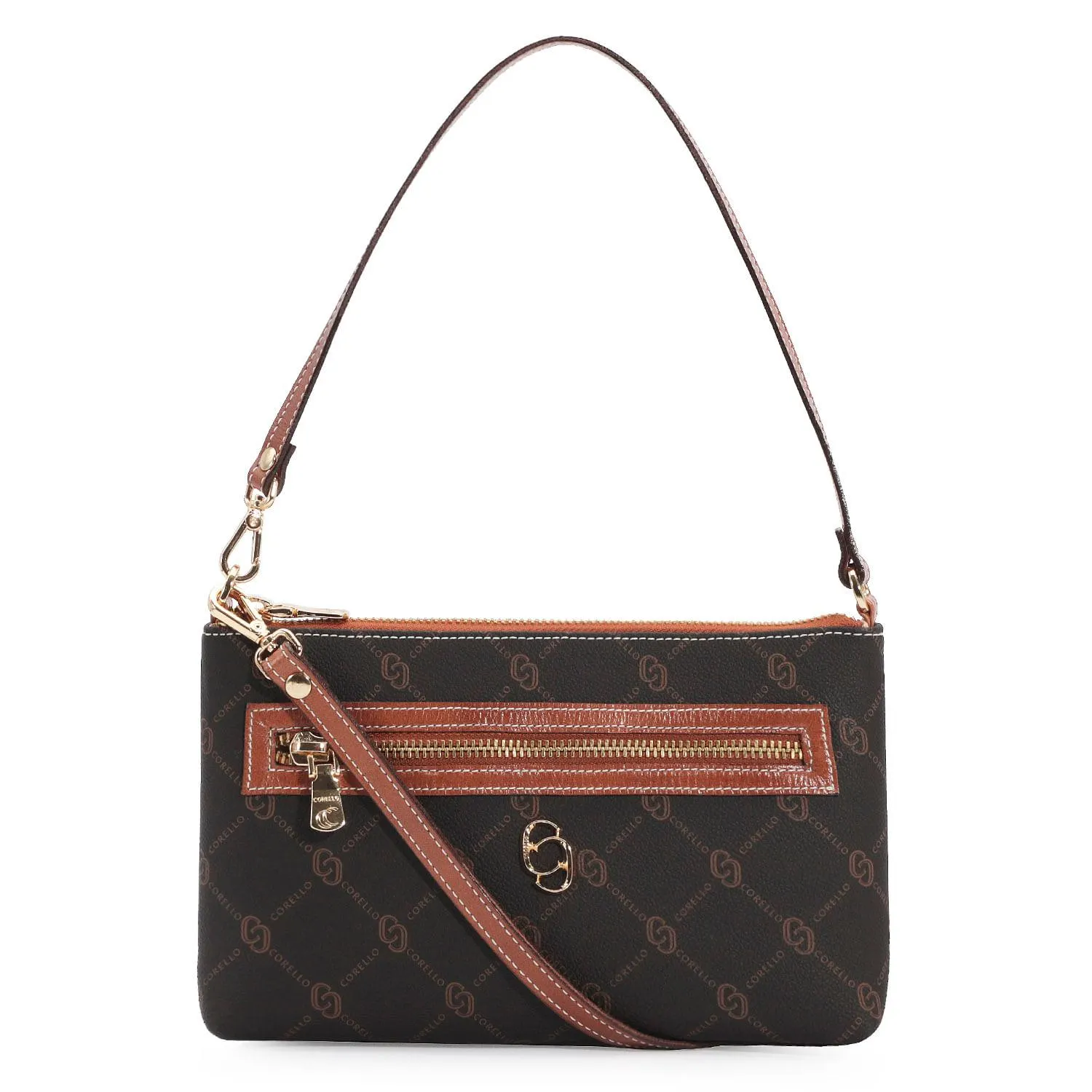 Bolsa De Ombro Monograma Marrom