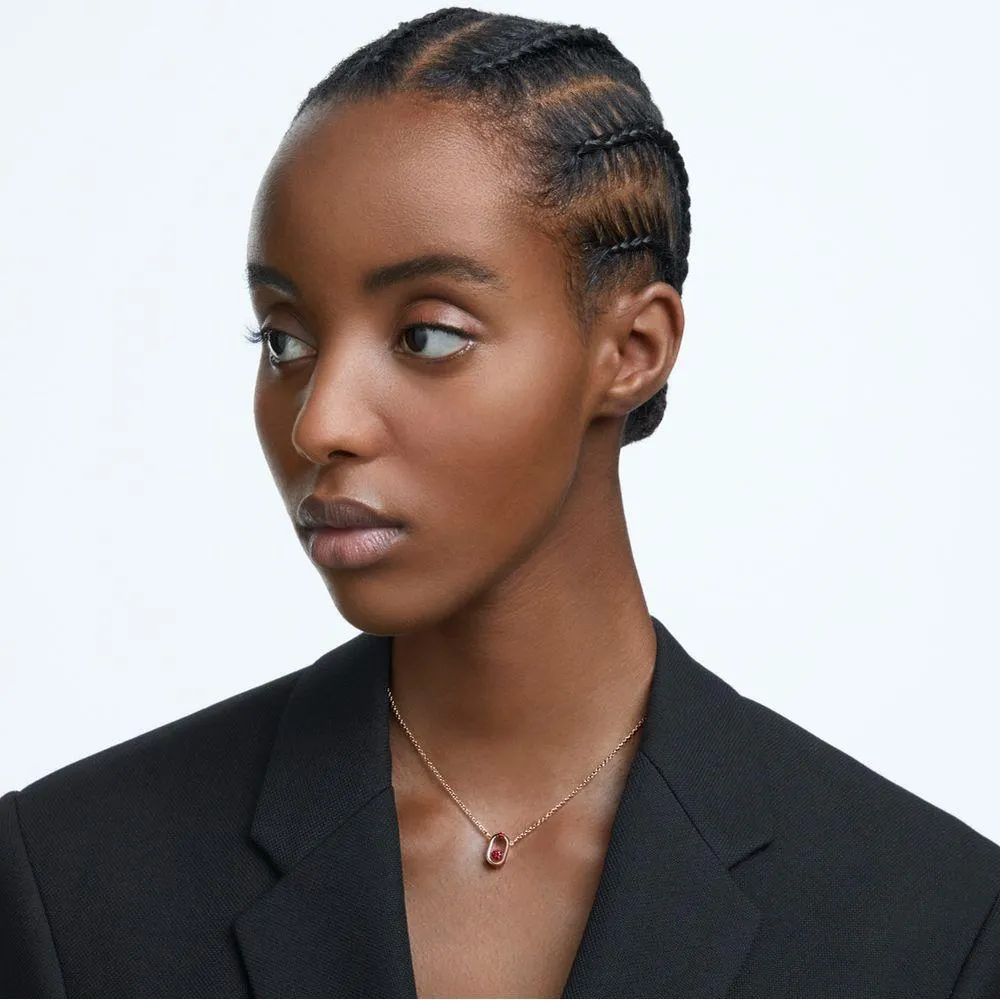 Pingente North, Vermelho, banhado a rosa dourado