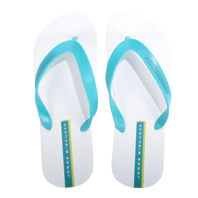 Flat Masculina Turquesa Branco V23