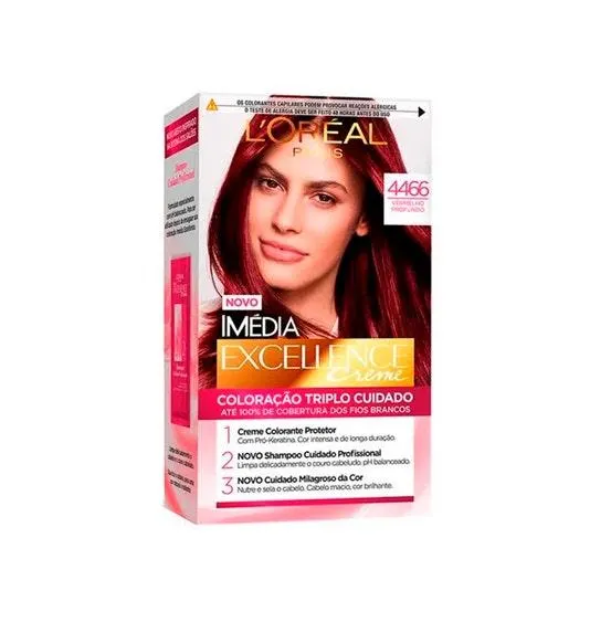 Tintura Imédia Vermelho Magníficos 4466 Vermelho Profundo
