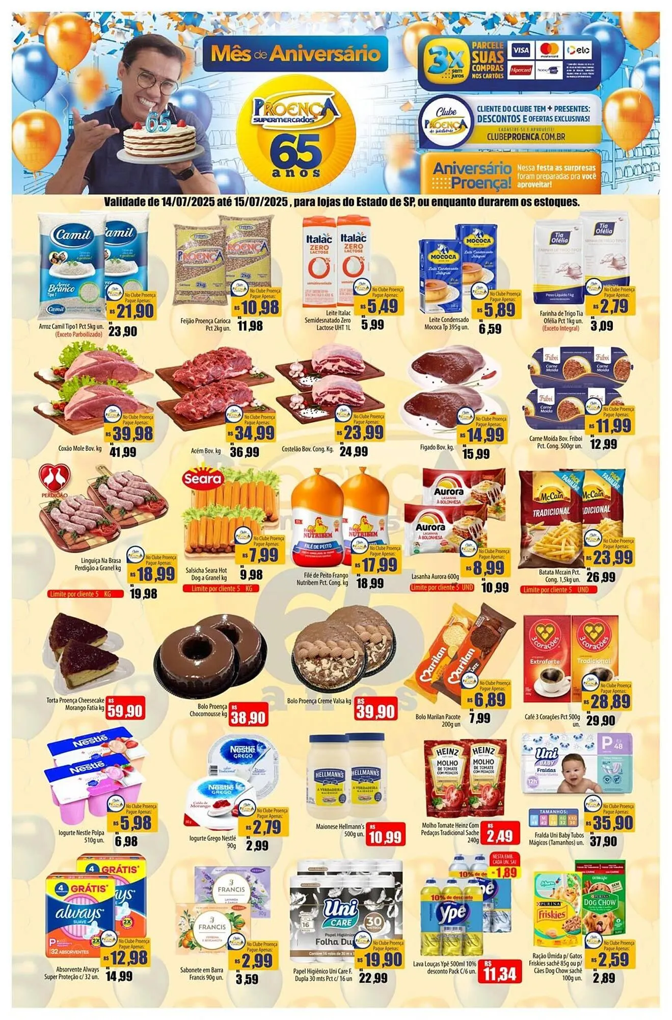 Encarte de Catálogo Proença Supermercados 14 de julho até 15 de julho 2025 - Pagina 1