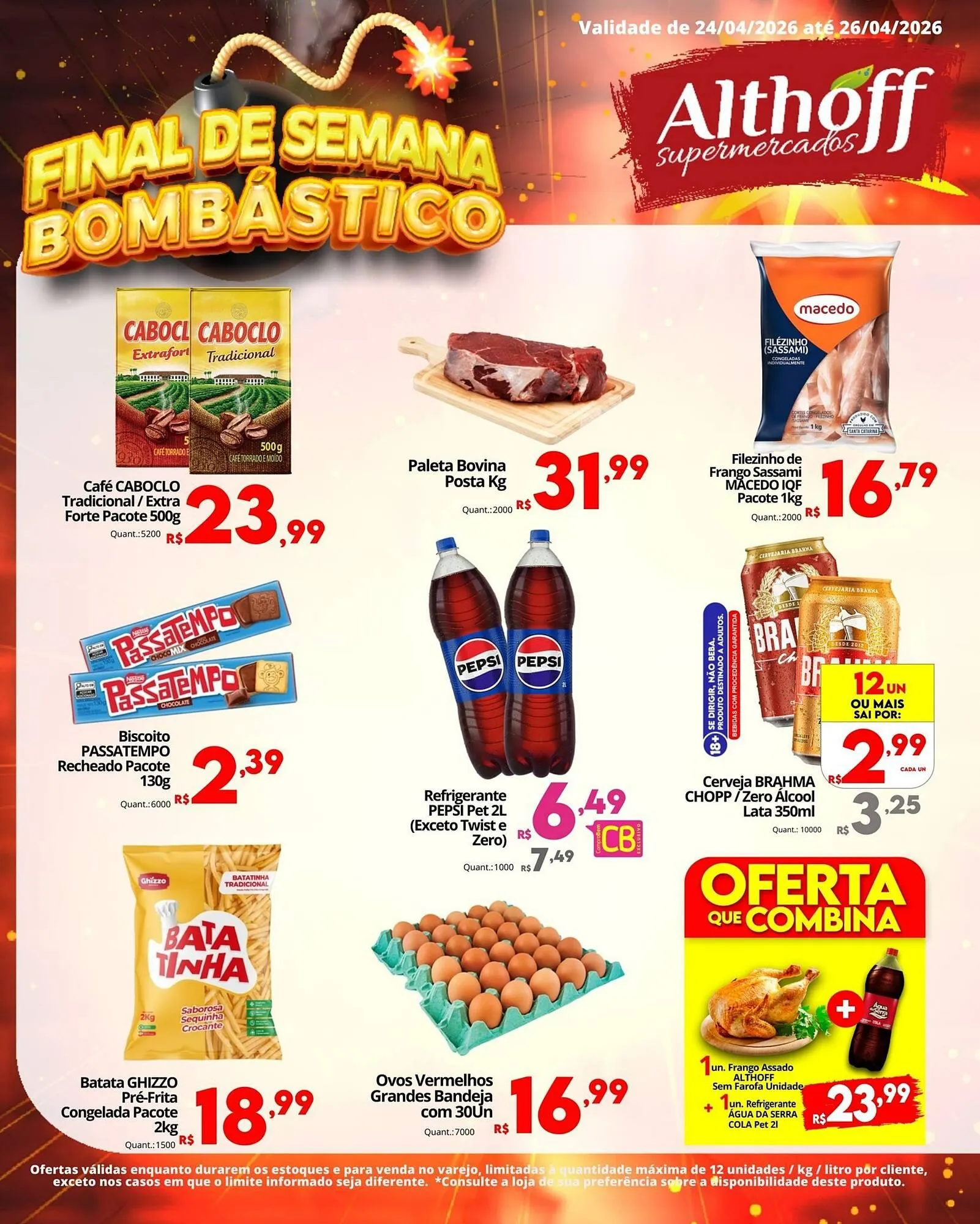 Encarte de Encarte Althoff Supermercados 24 de abril até 26 de abril 2026 - Pagina 1