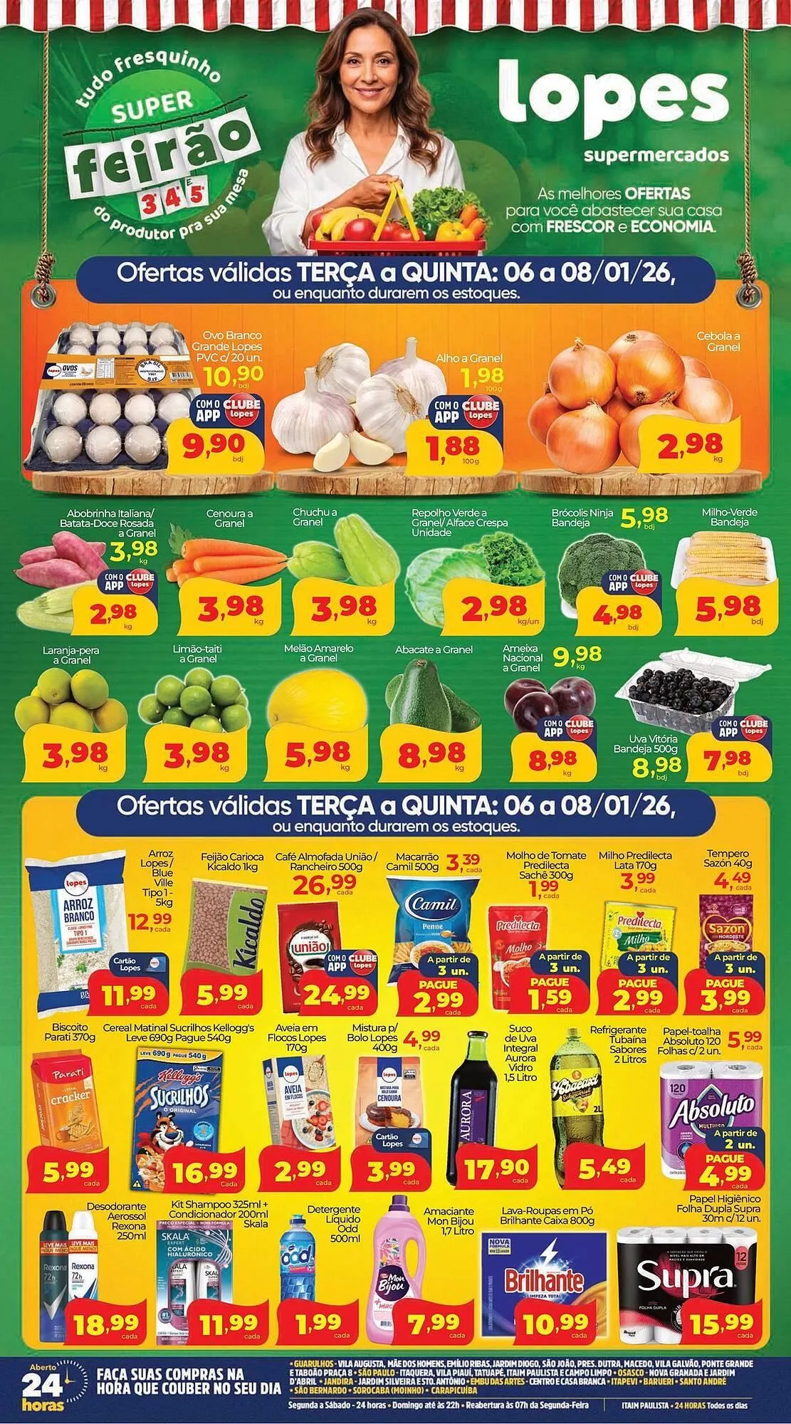 Encarte de Folheto Lopes Supermercados 6 de janeiro até 8 de janeiro 2026 - Pagina 1