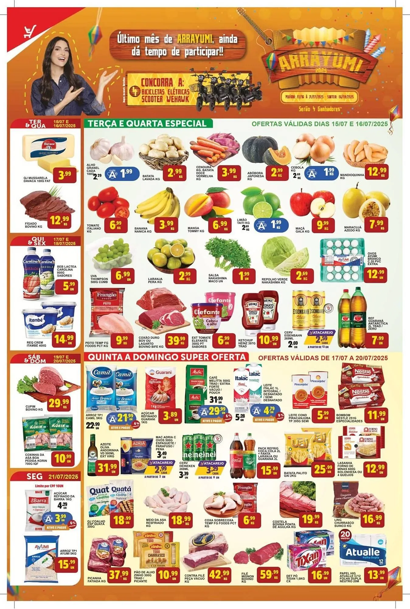 Encarte de Catálogo Ayumi Supermercados 15 de julho até 20 de julho 2025 - Pagina 1