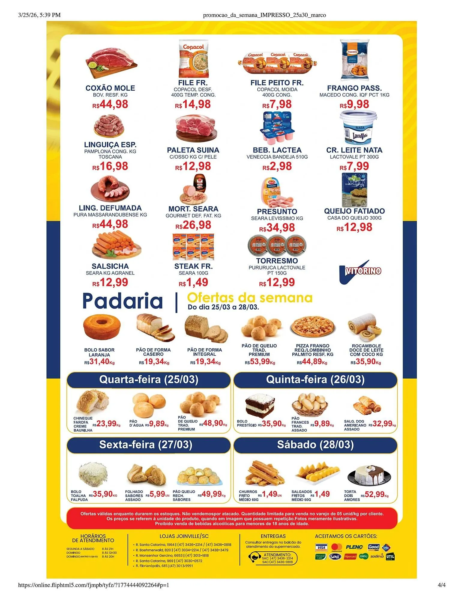 Encarte de Catálogo Supermercado Vitorino 25 de março até 30 de março 2026 - Pagina 4