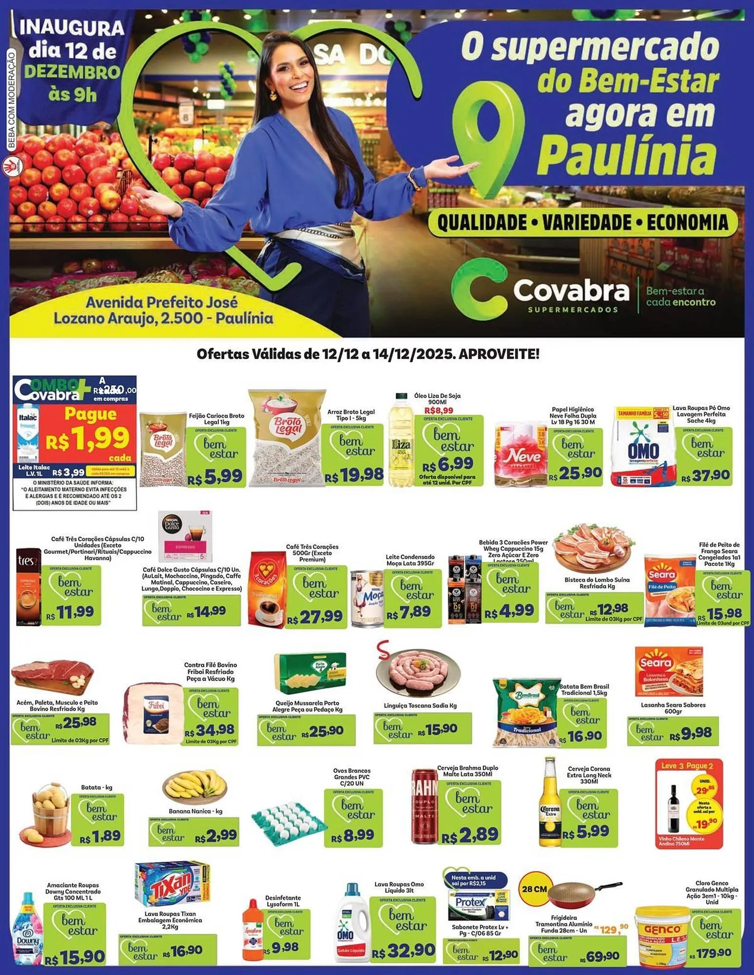Encarte de Catálogo Covabra Supermercados 12 de dezembro até 14 de dezembro 2025 - Pagina 1