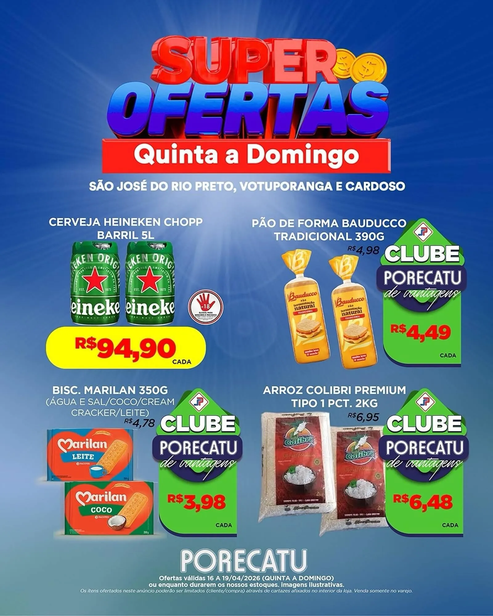 Encarte de Catálogo Supermercado Porecatu 16 de abril até 19 de abril 2026 - Pagina 3