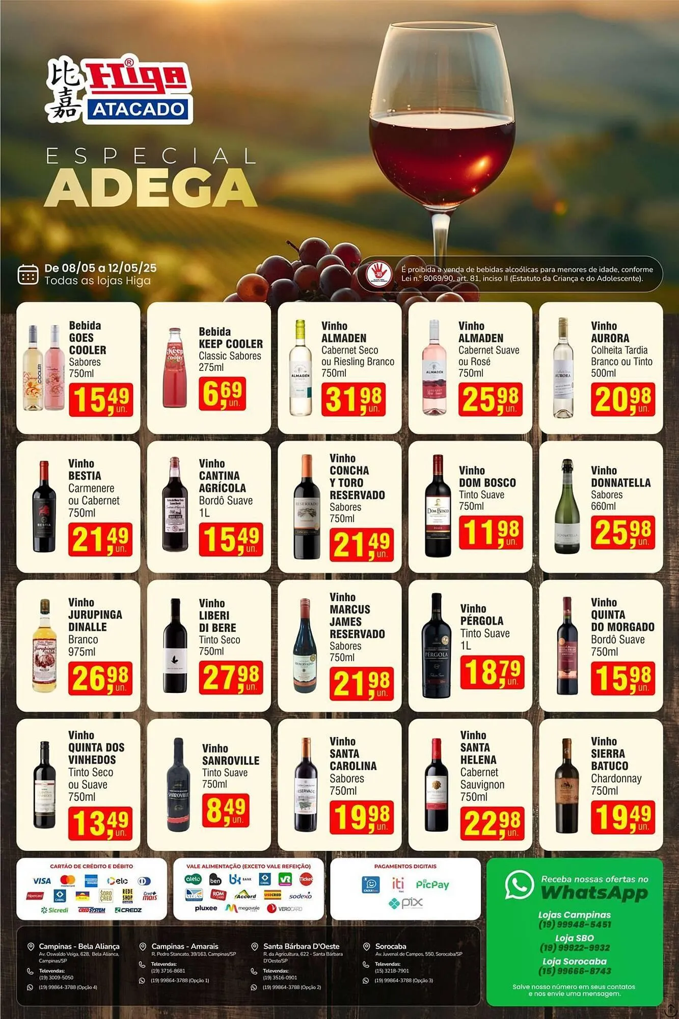 Encarte de Catálogo Higa Atacado 8 de maio até 12 de maio 2025 - Pagina 1