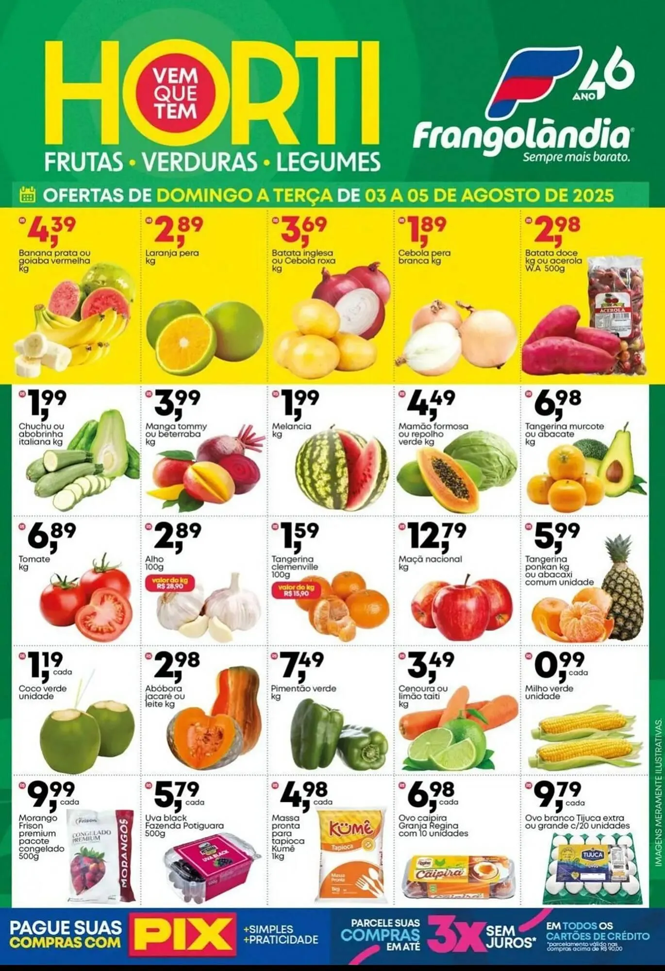 Encarte de Ofertas Frangolândia 3 de agosto até 5 de agosto 2025 - Pagina 1