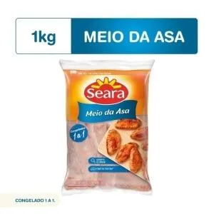 Meio da Asa de Frango Congelado Seara 1kg