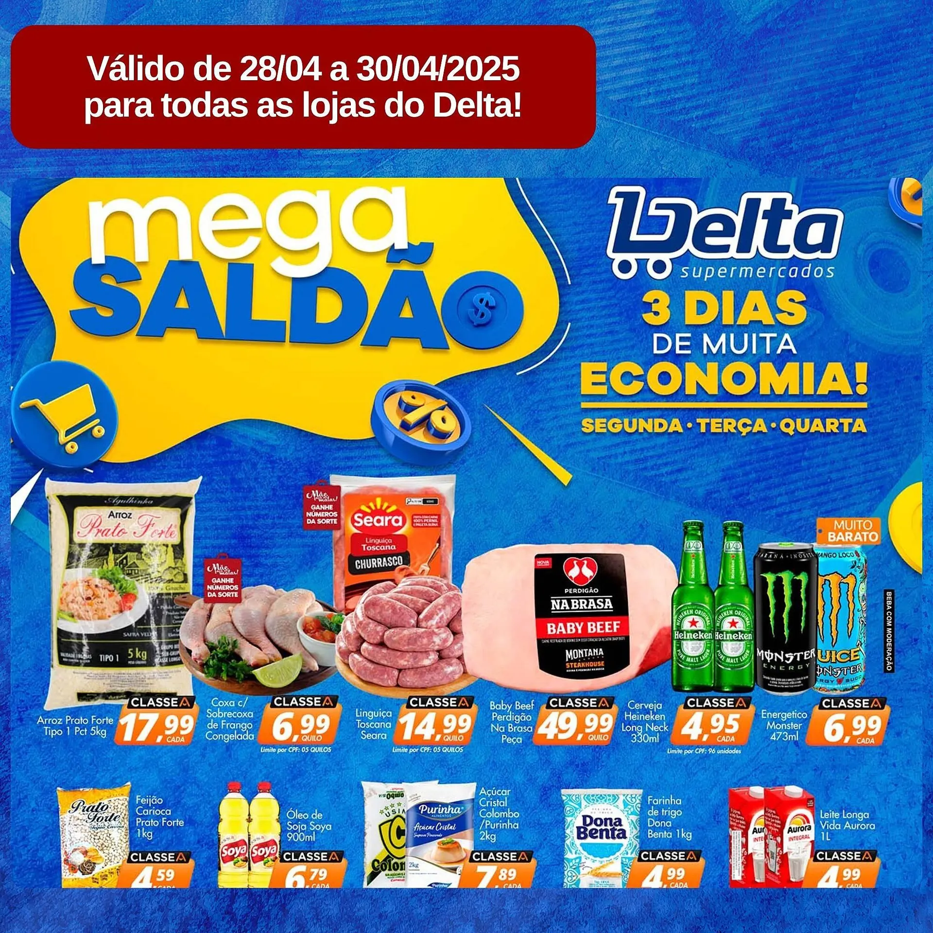 Encarte de Catálogo Delta Supermercados 28 de abril até 30 de abril 2025 - Pagina 1