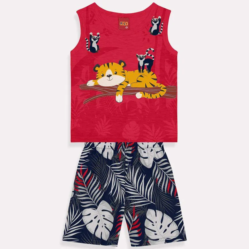 Conjunto Infantil Menino com Estampa de Bichinhos Kyly