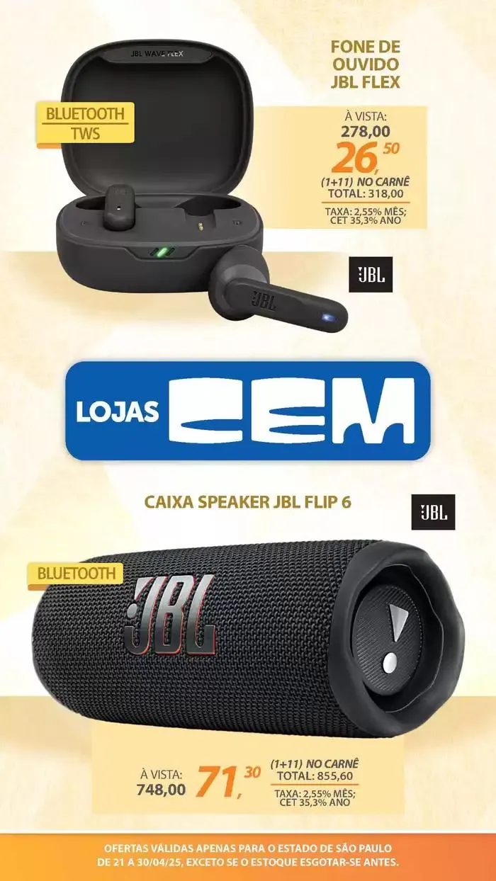 Encarte de Encarte Lojas Cem 18 de abril até 30 de abril 2025 - Pagina 50