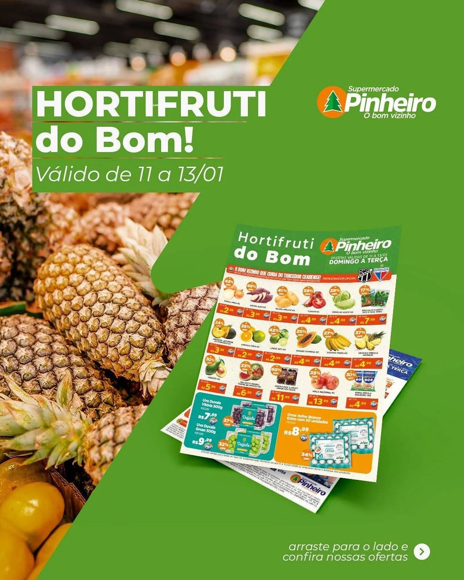 Encarte de Encarte Pinheiro Supermercado 11 de janeiro até 13 de janeiro 2026 - Pagina 1
