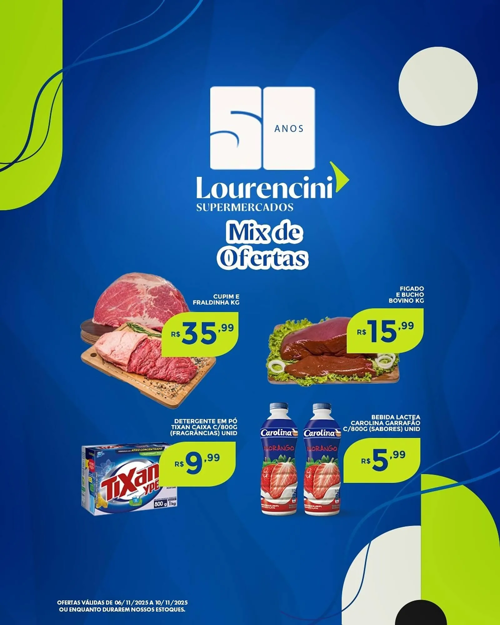 Encarte de Catálogo Lourencini Supermercados 8 de novembro até 10 de novembro 2025 - Pagina 1