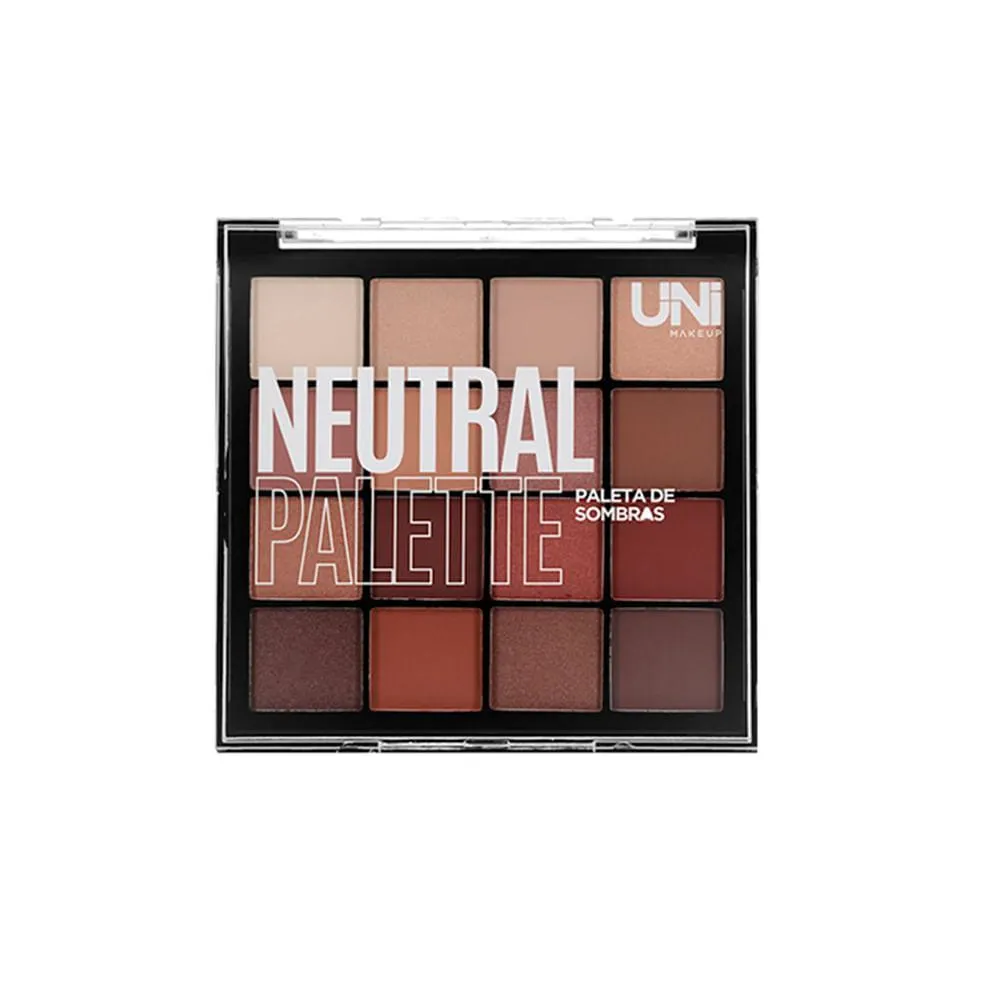 Paleta de Sombras Neutral 16 Cores UNSO280D - Unimakeup