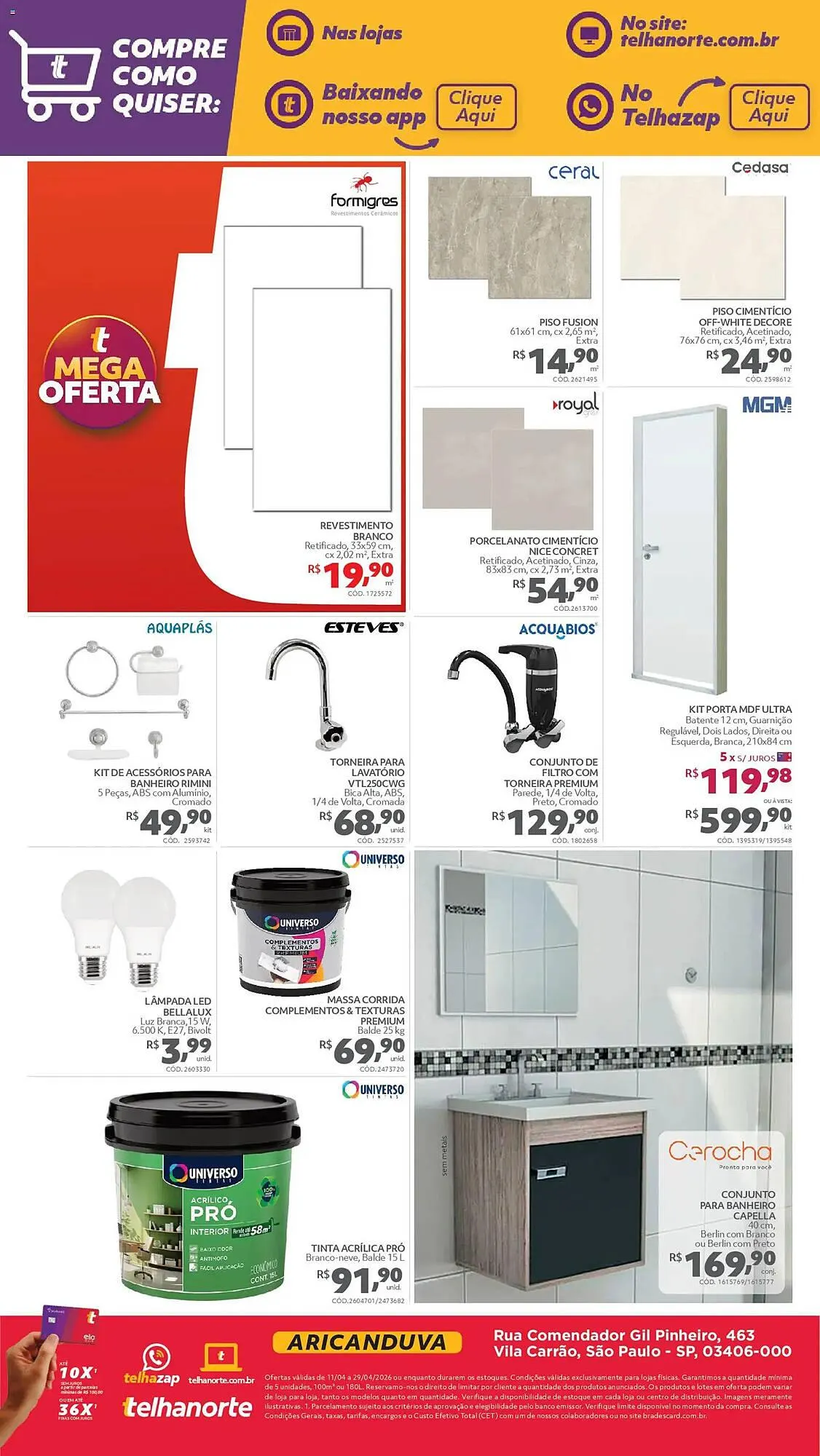 Encarte de Catálogo Telhanorte 11 de abril até 29 de abril 2026 - Pagina 2