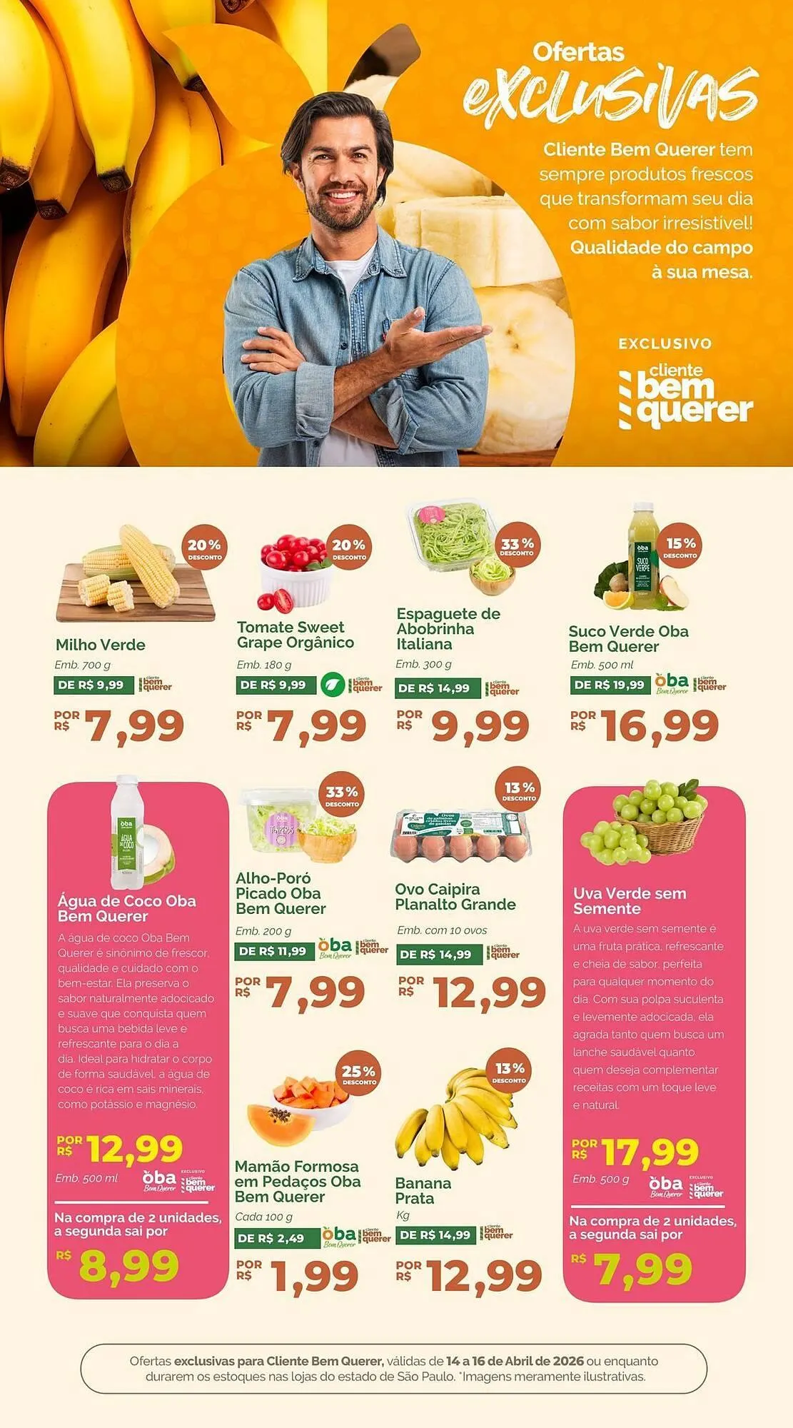 Encarte de Folheto Oba Hortifruti 14 de abril até 16 de abril 2026 - Pagina 3