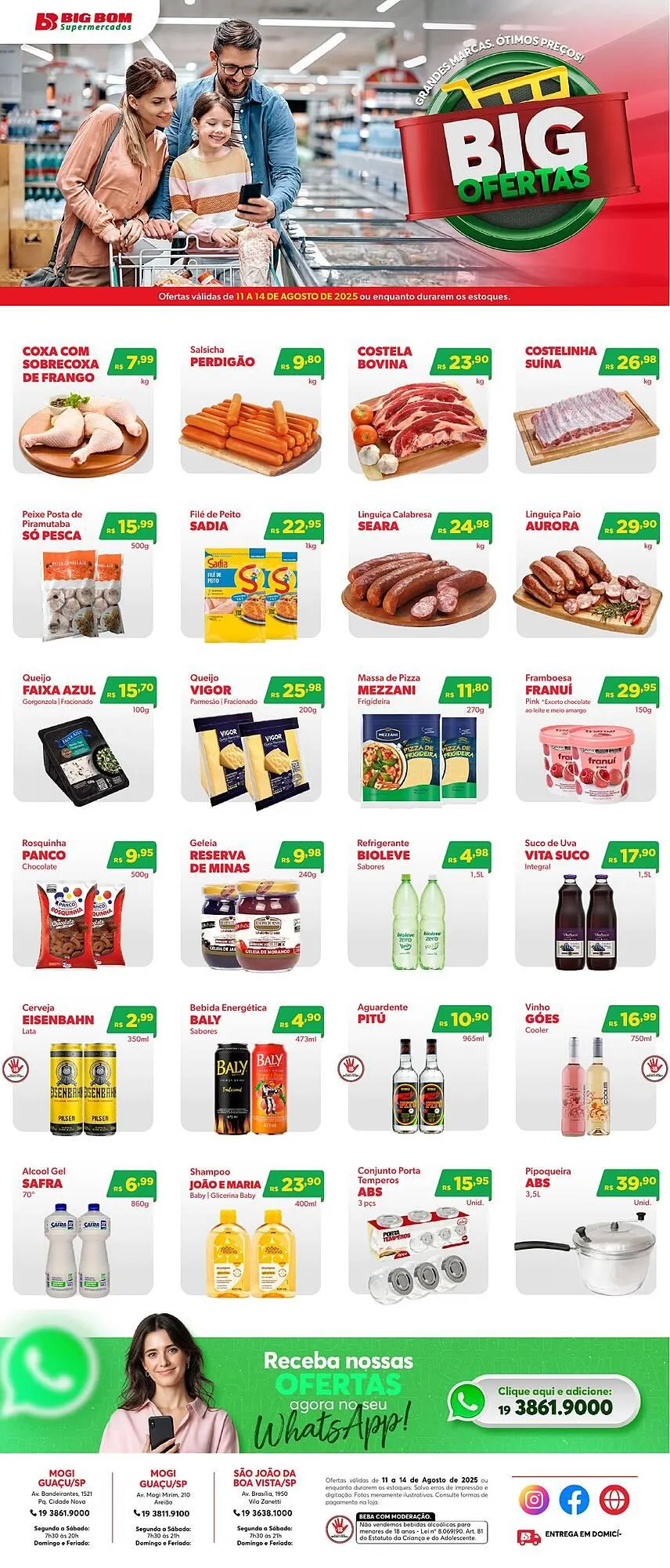 Encarte de Catálogo Big Bom Supermercados 11 de agosto até 14 de agosto 2025 - Pagina 1