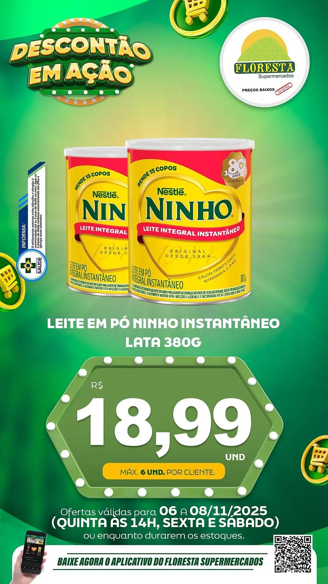 Encarte de Catálogo Floresta Supermercados 6 de novembro até 8 de novembro 2025 - Pagina 1