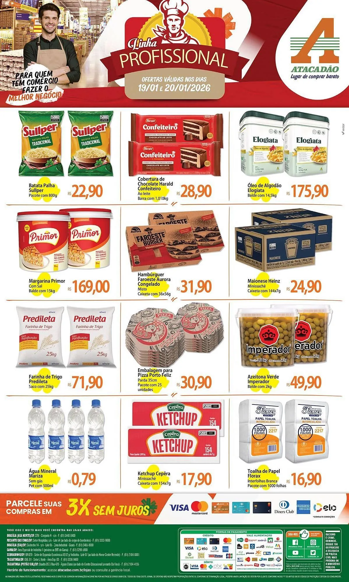 Encarte de Folheto Atacadão 19 de janeiro até 20 de janeiro 2026 - Pagina 1