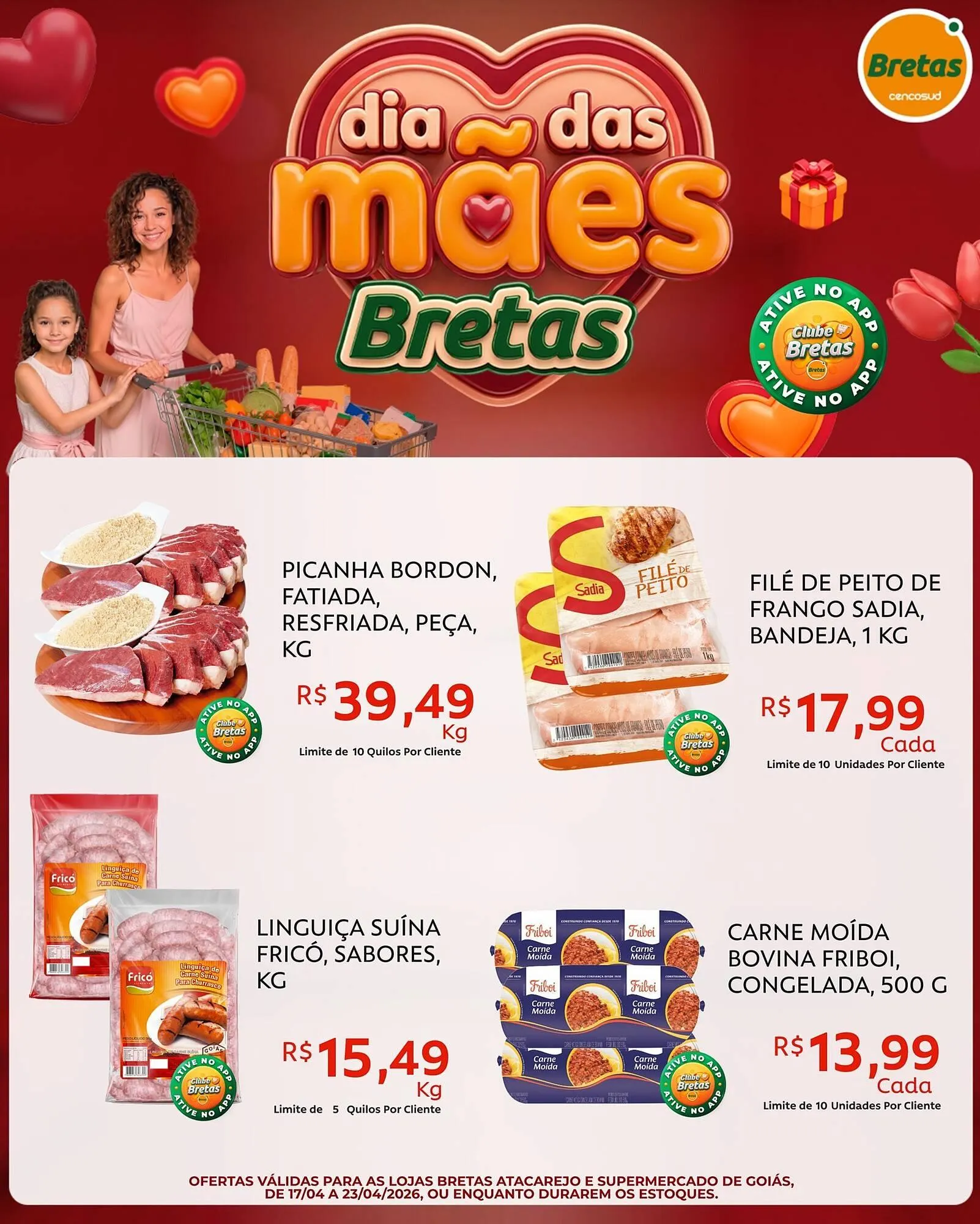 Encarte de Catálogo Supermercados Bretas 17 de abril até 23 de abril 2026 - Pagina 1
