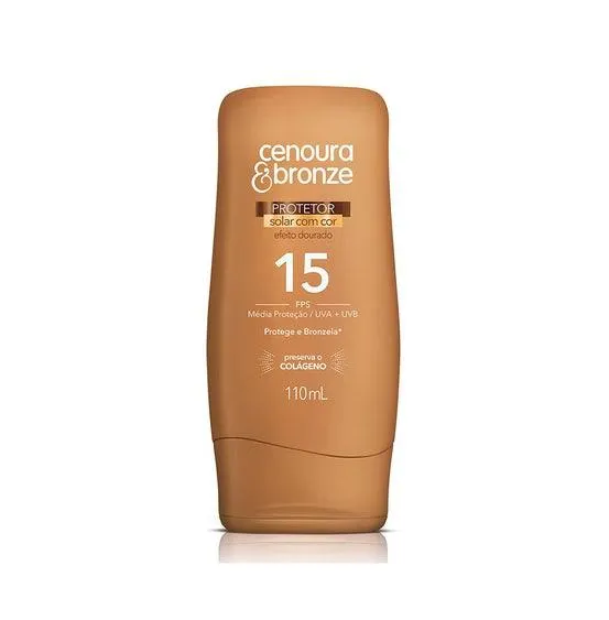 Protetor Solar Cenoura&bronze FPS15 Cor 110ml