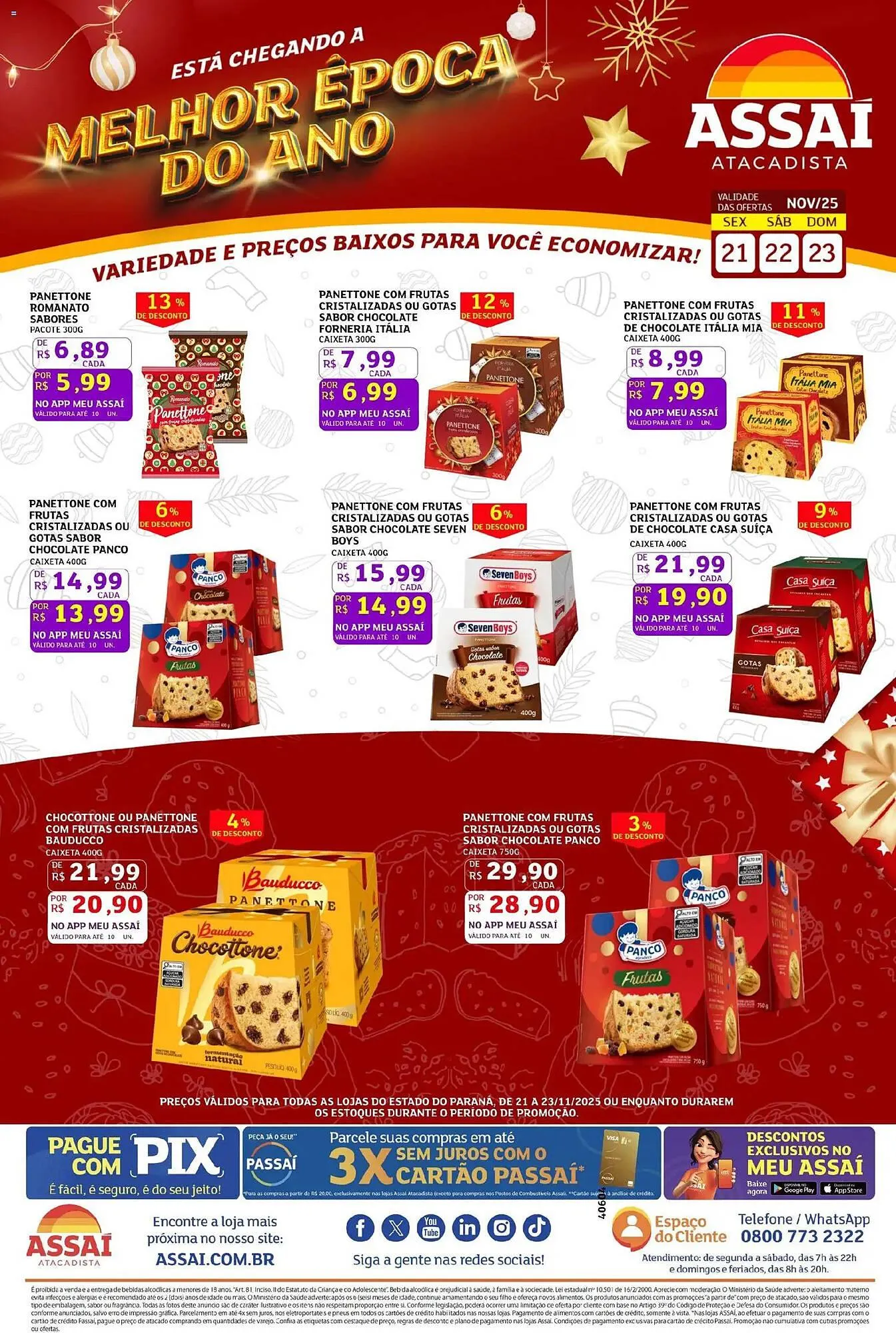 Encarte de Encarte Assaí Atacadista 21 de novembro até 23 de novembro 2025 - Pagina 1