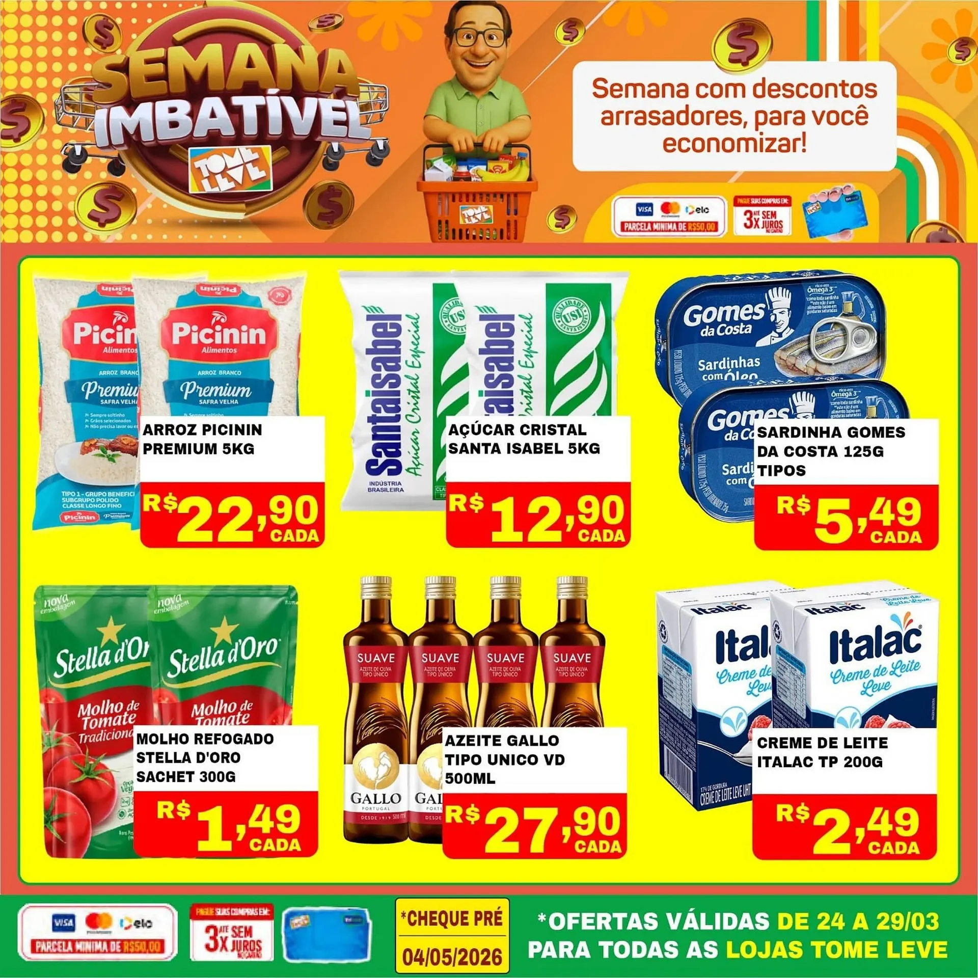 Encarte de Catálogo Tome Leve 24 de março até 29 de março 2026 - Pagina 1