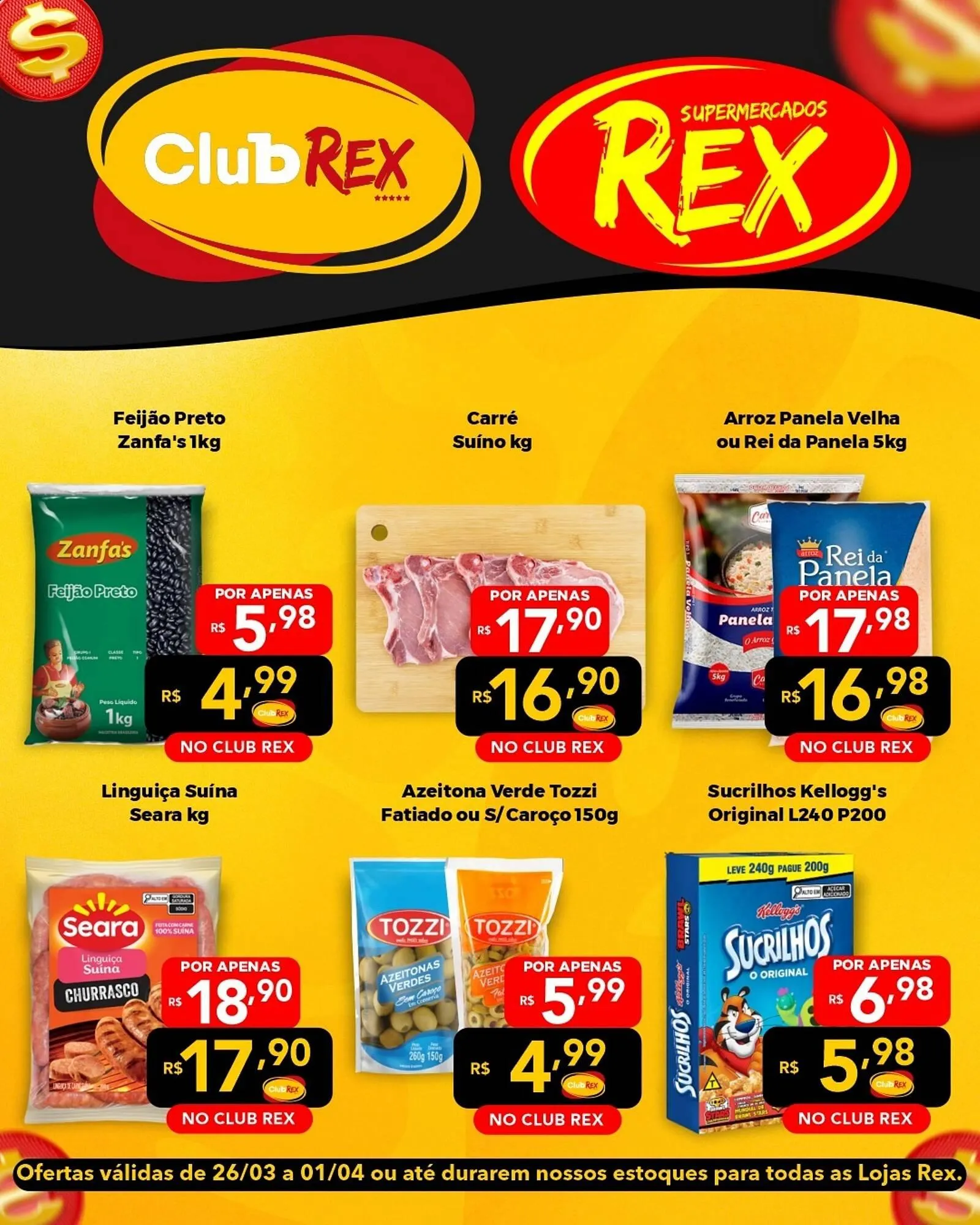 Encarte de Catálogo Supermercados Rex 27 de março até 1 de abril 2026 - Pagina 1