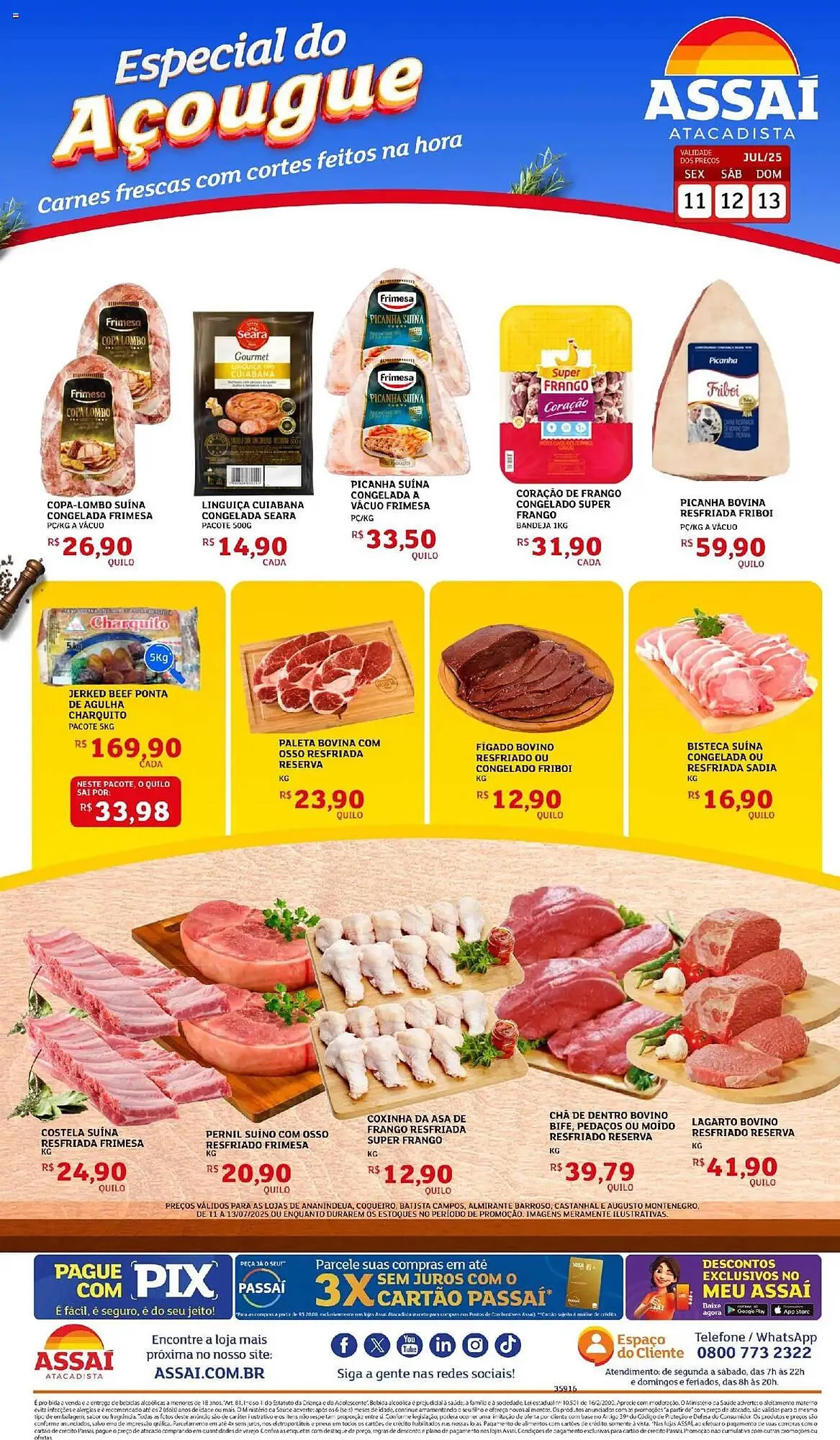 Encarte de Catálogo Assaí Atacadista 11 de julho até 13 de julho 2025 - Pagina 1