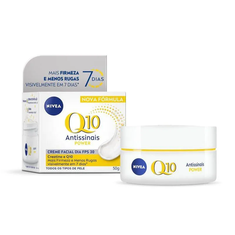 NIVEA Creme Facial Antissinais Q10 Power Dia FPS 30 50g