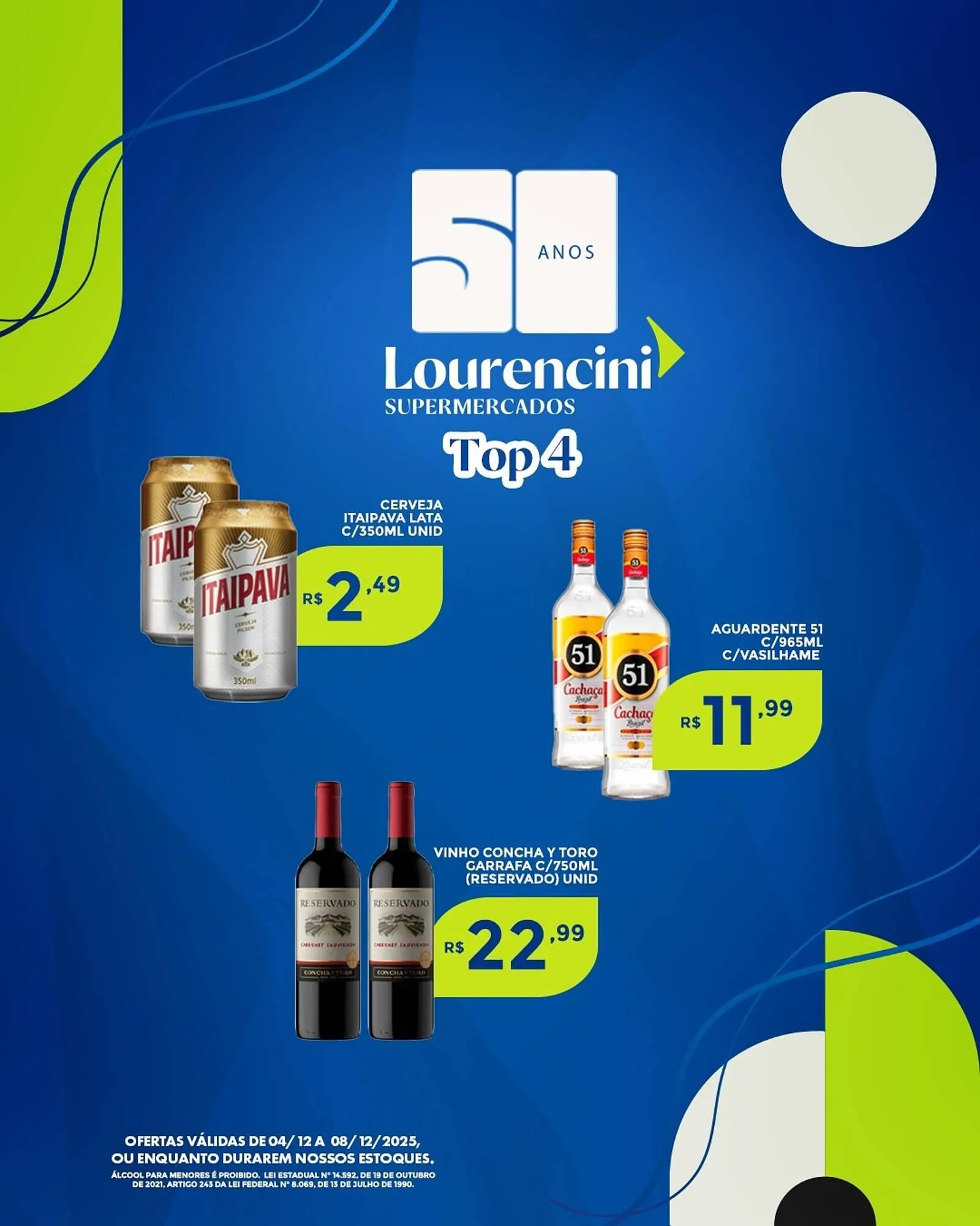 Encarte de Catálogo Lourencini Supermercados 4 de dezembro até 8 de dezembro 2025 - Pagina 1