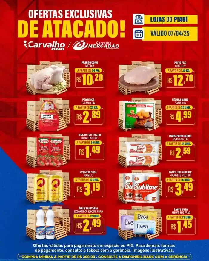 Encarte de Encarte Carvalho Supermercado 7 de abril até 25 de abril 2025 - Pagina 1