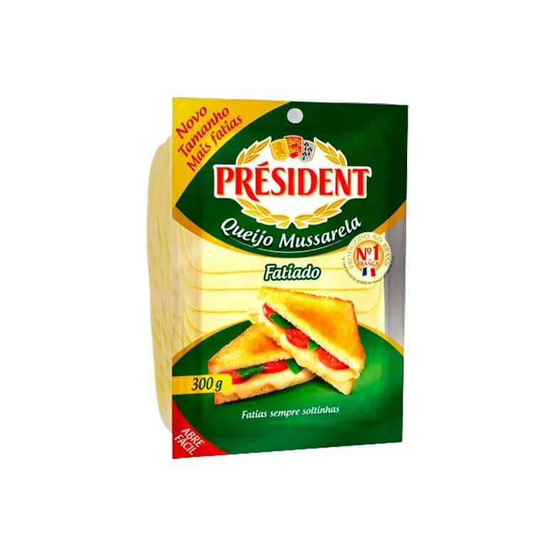 Queijo Mussarela President Fatiado 300g