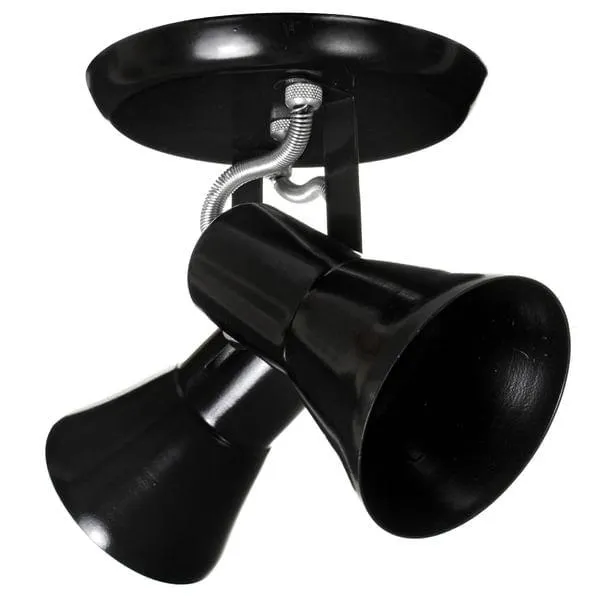 Spot de Sobrepor em Alumínio Tubo Liso JM Preto Casa Ilumi