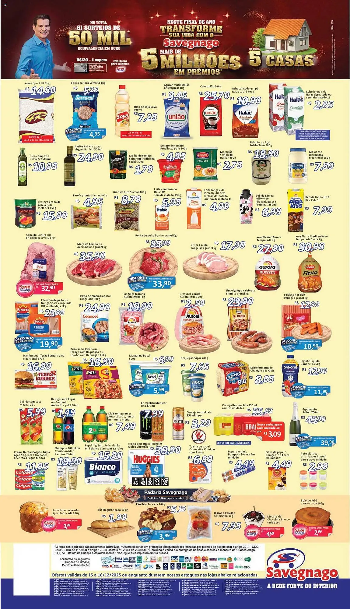 Encarte de Catálogo Supermercados Savegnago 15 de dezembro até 16 de dezembro 2025 - Pagina 2