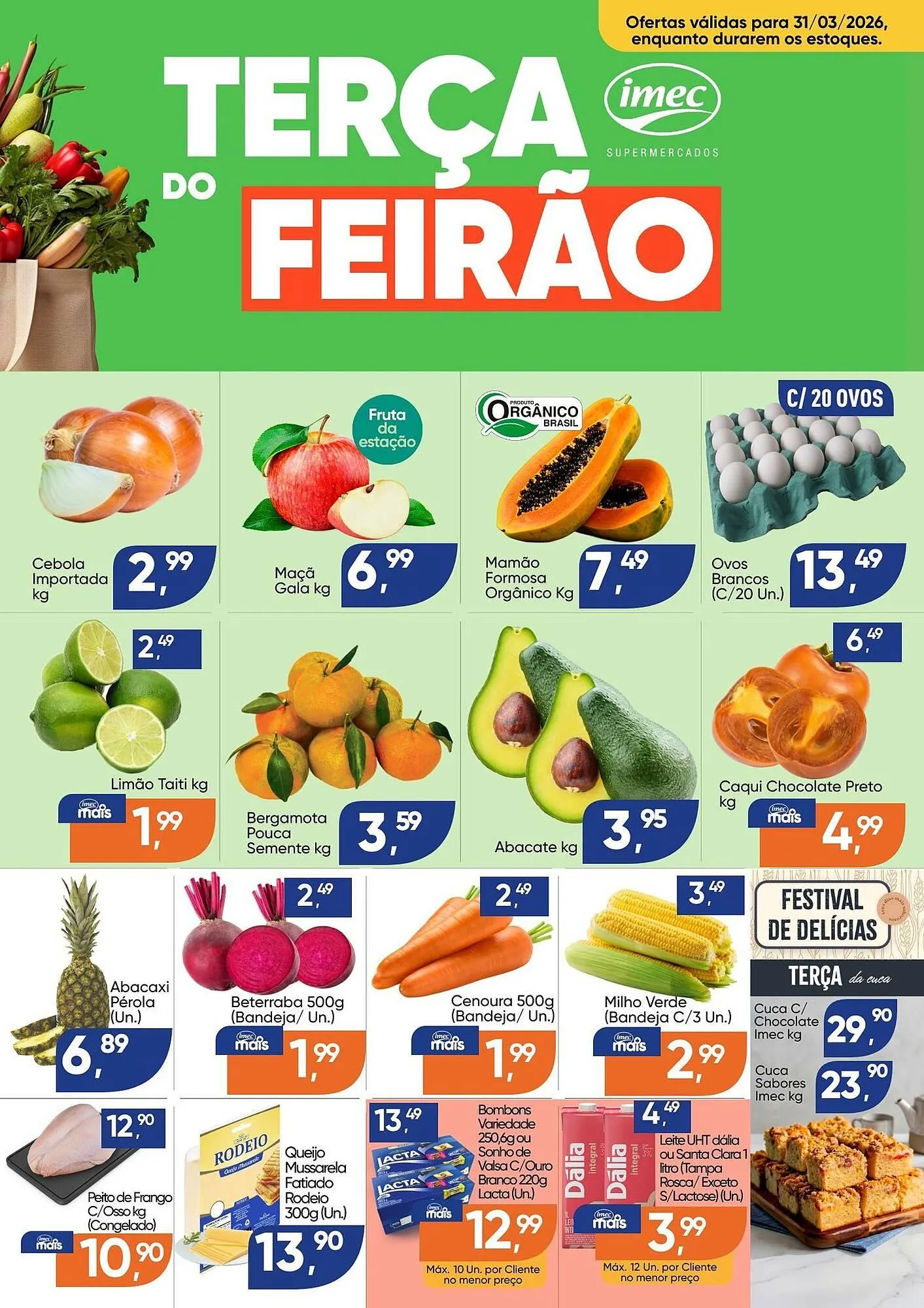 Encarte de Catálogo Imec Supermercados 30 de março até 31 de março 2026 - Pagina 1