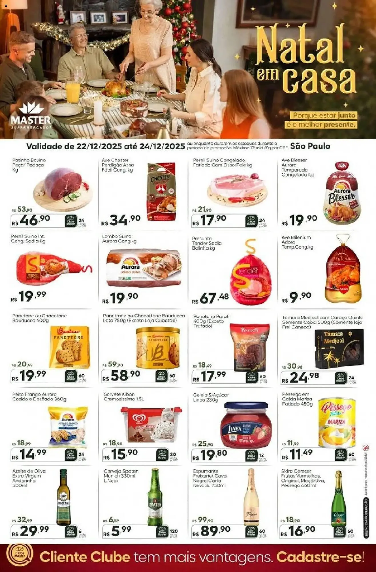Encarte de Folheto Master Supermercados 22 de dezembro até 24 de dezembro 2025 - Pagina 1
