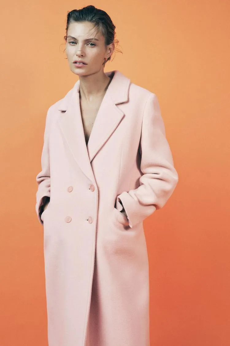 CASACO CRUZADO COM MISTURA DE LÃ ZW COLLECTION