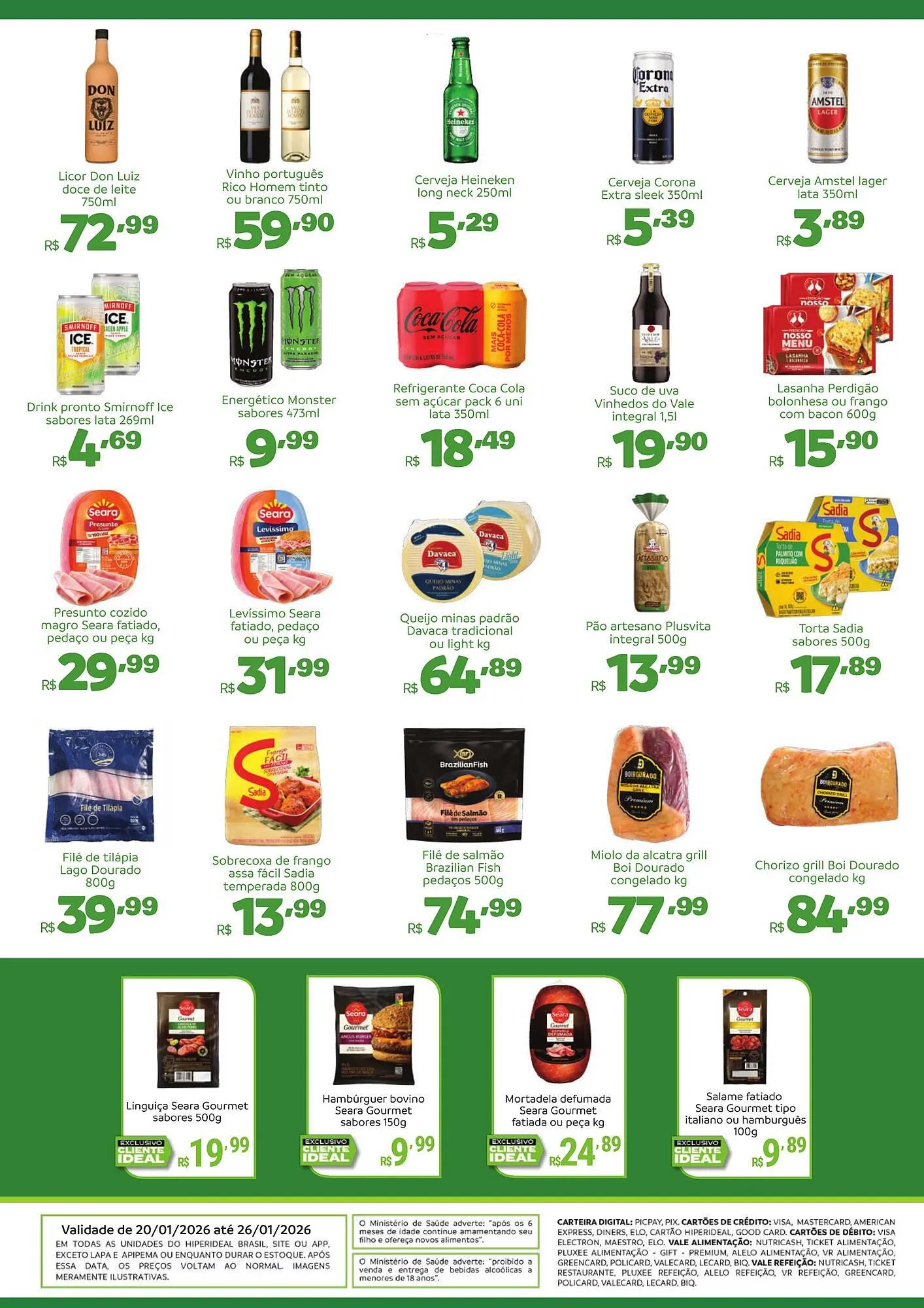 Encarte de Catálogo Hiperideal Supermercados 20 de janeiro até 26 de janeiro 2026 - Pagina 2