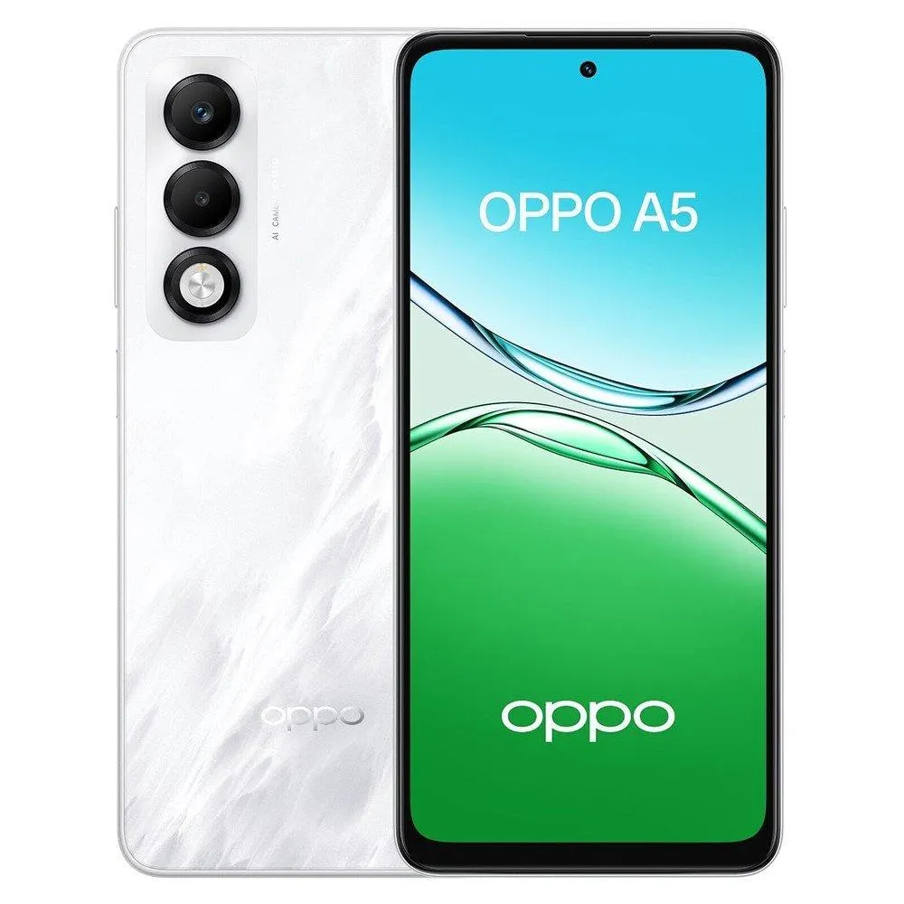 Smartphone OPPO A5 4G Android Tela 6.67" 256GB Câmera 50MP+2MP Qualcomm Snapdragon 6s 4G Gen1 Octa-core Branco (Código 637114)