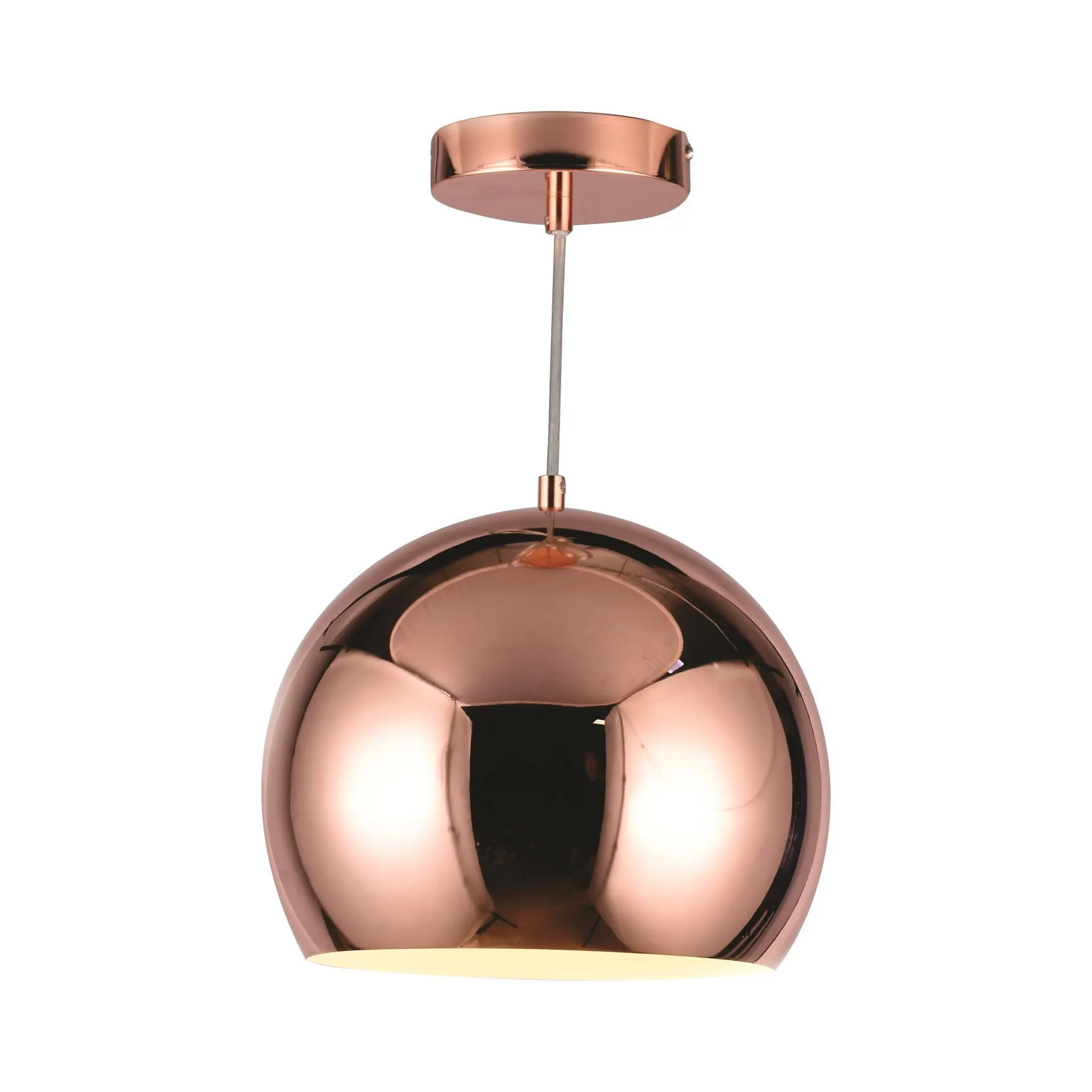 Lustre Metal Argos 15x15x100 cm Cobre - Ecoline Star